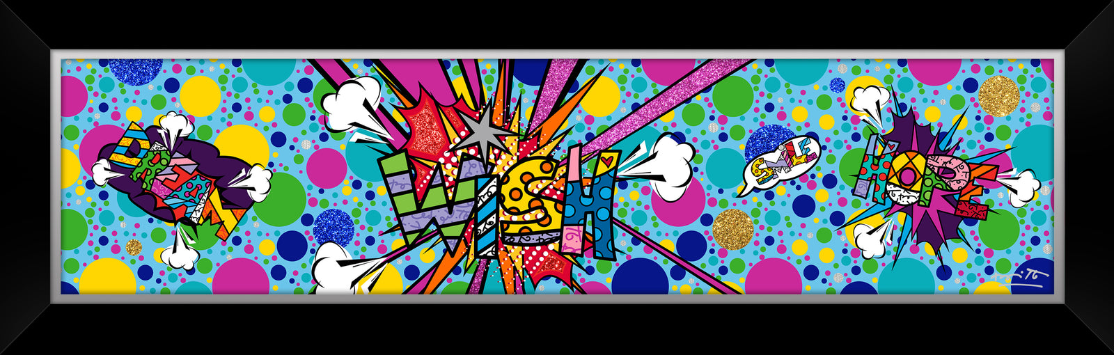 Romero Britto big bang wish limited edition contemporary pop art piece