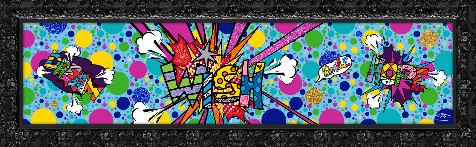 Romero Britto big bang wish limited edition contemporary pop art piece