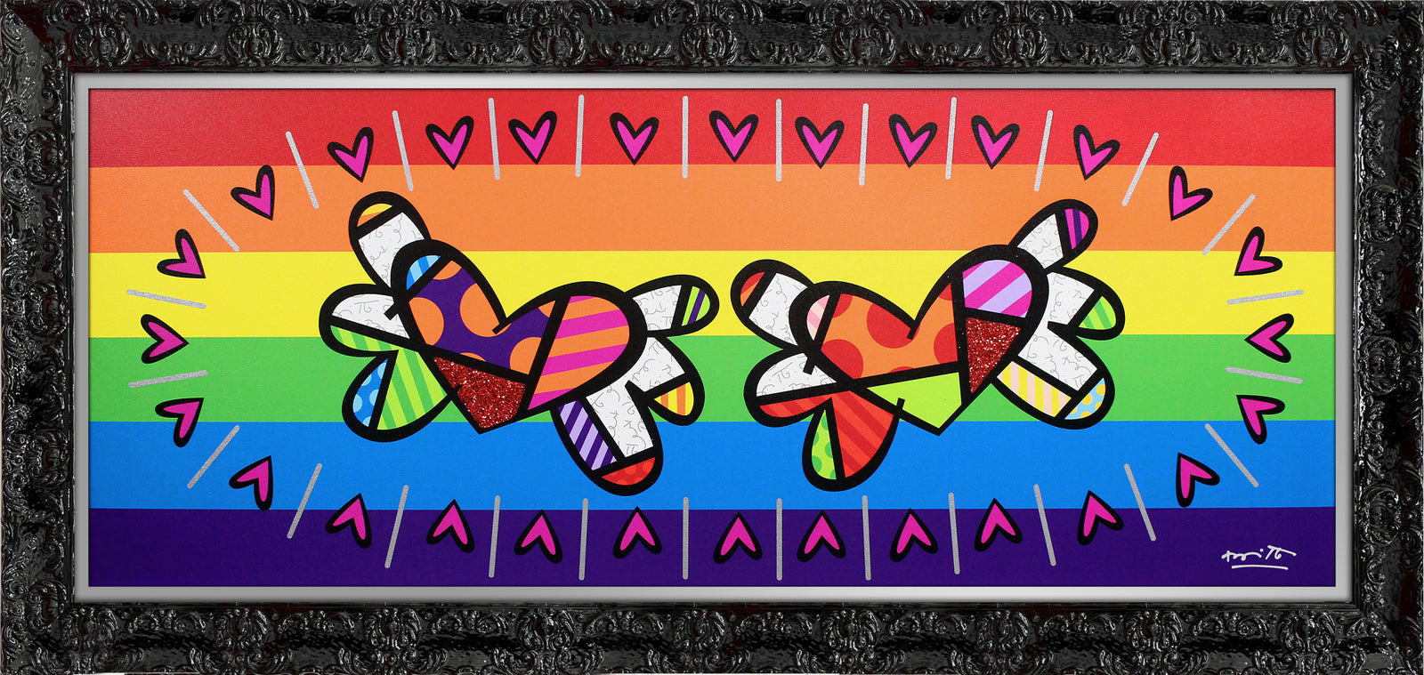 Romero Britto happy limited edition print colorful pop art design