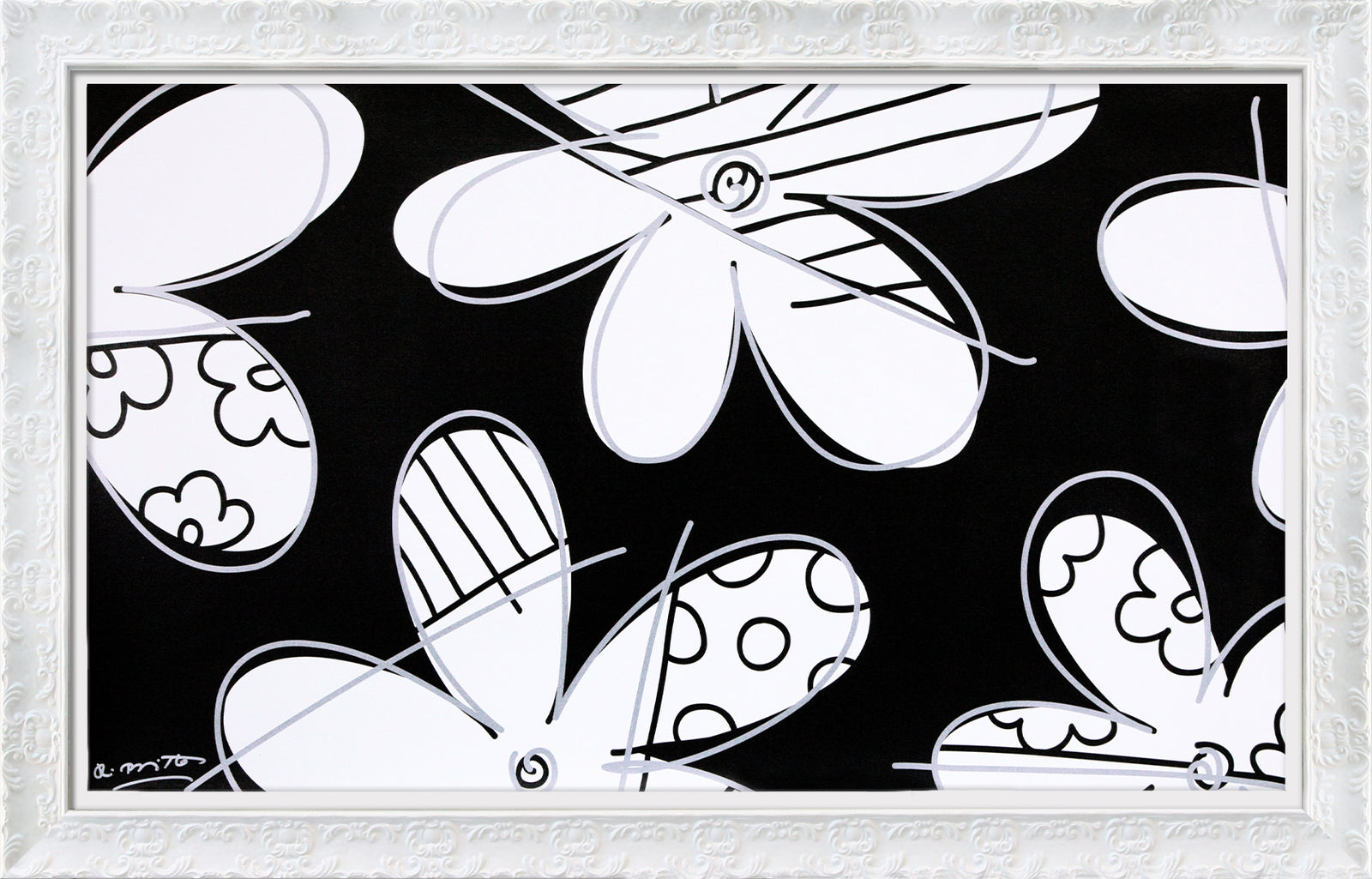 modern pop art midnight flower limited edition print vibrant home decor