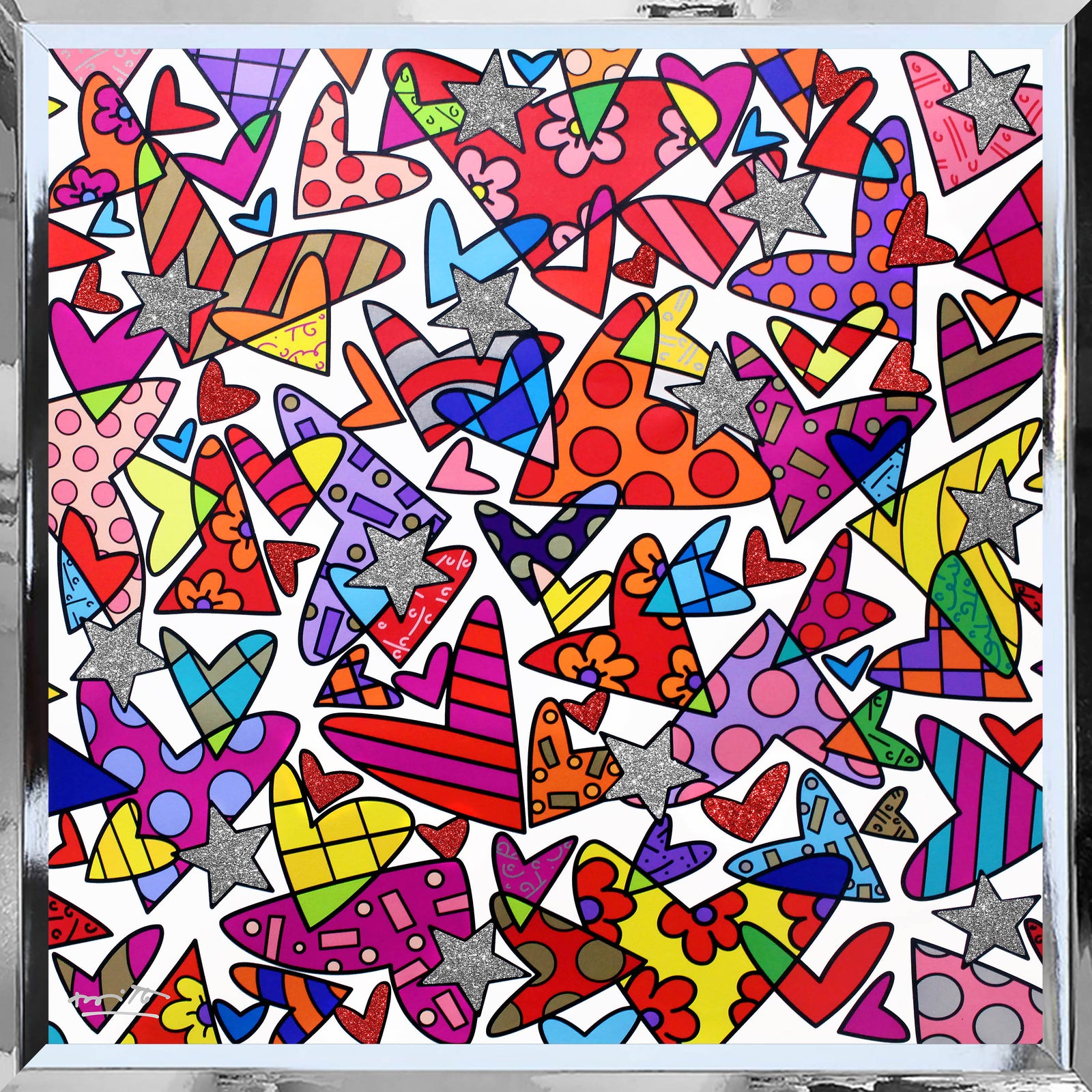 Romero Britto cloud nine limited edition print contemporary pop art piece