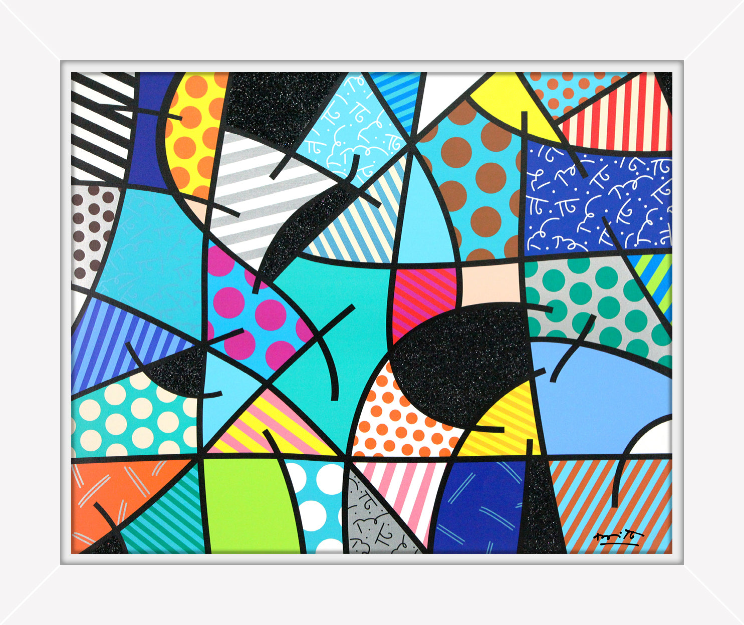 Romero Britto quintessential limited edition print contemporary pop art piece