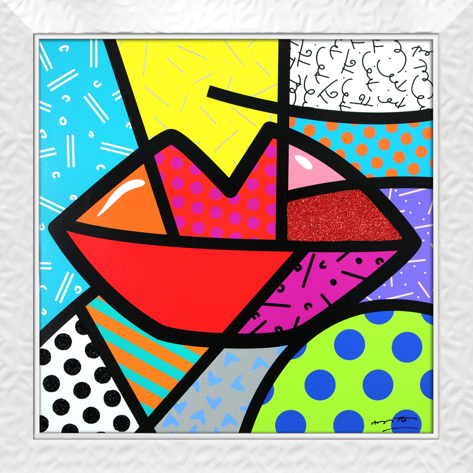 Romero Britto juicy limited edition print colorful pop art design