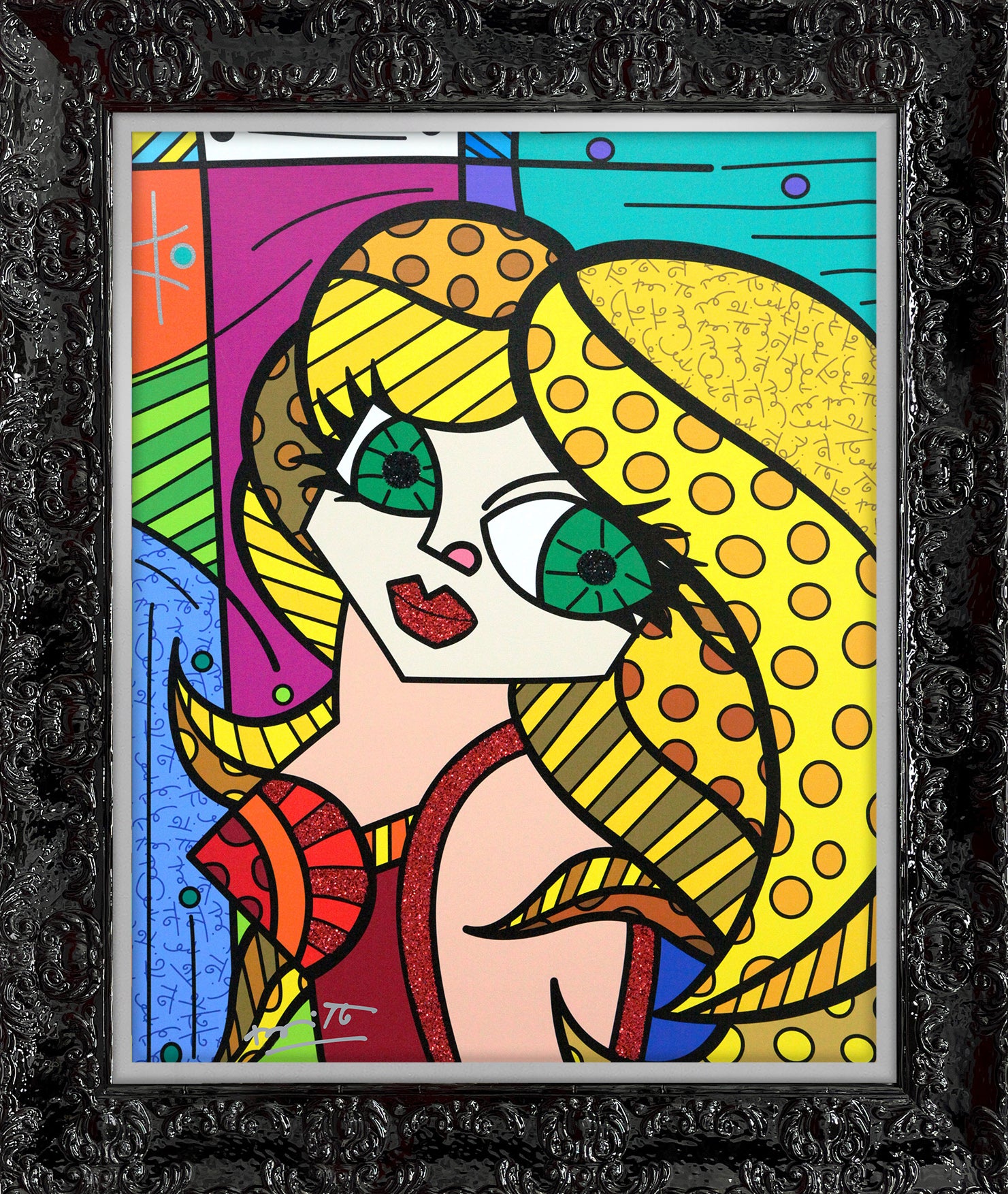 Romero Britto muse limited edition print online contemporary pop art piece