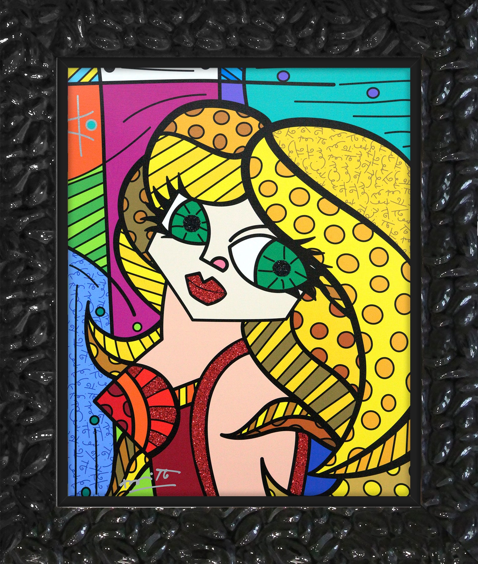 Romero Britto muse limited edition print online colorful pop art design