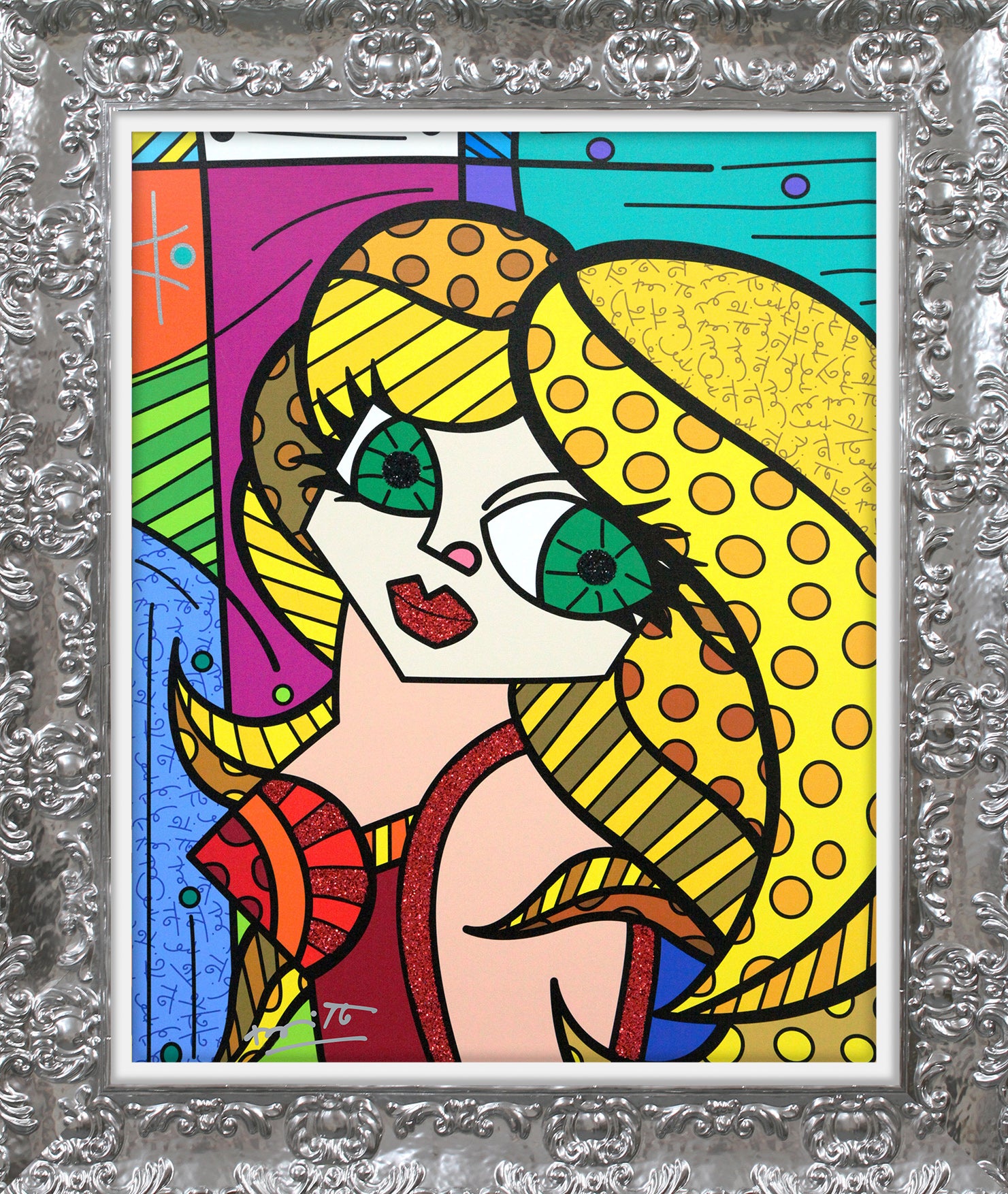 Romero Britto muse limited edition print online contemporary pop art piece