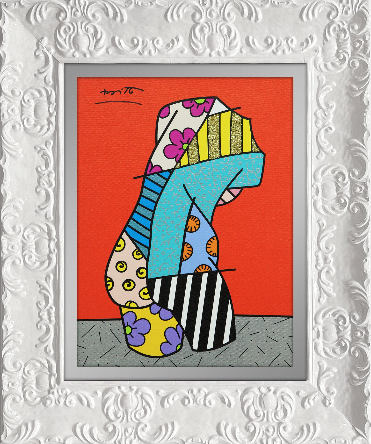 Romero Britto pop venus limited edition print colorful pop art design