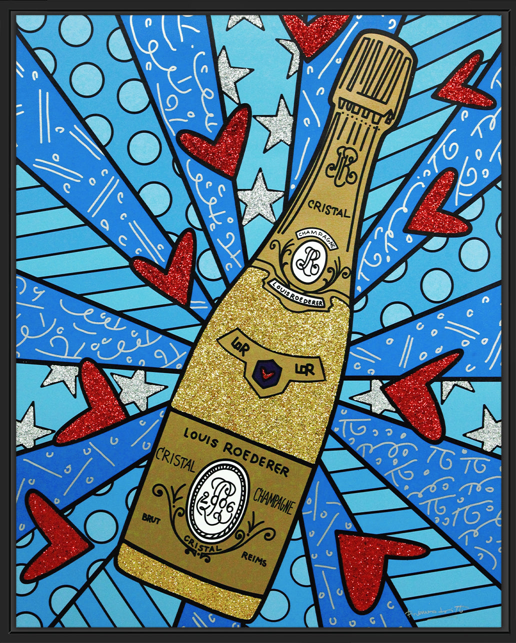Champagne Wishes & Caviar Dreams (Blue) - Limited Edition Print