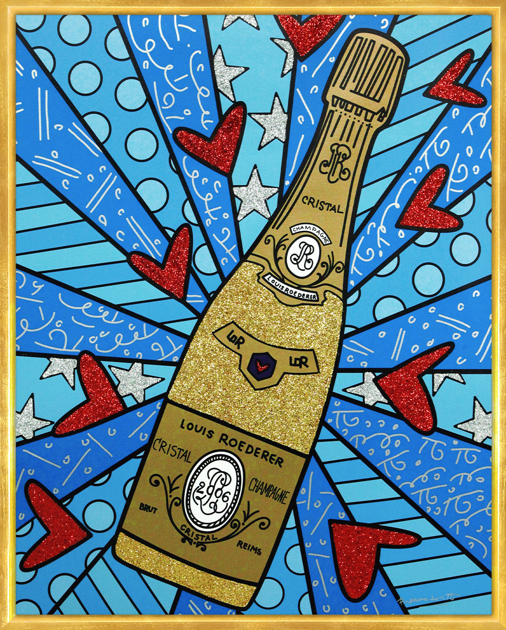 Champagne Wishes & Caviar Dreams (Blue) - Limited Edition Print