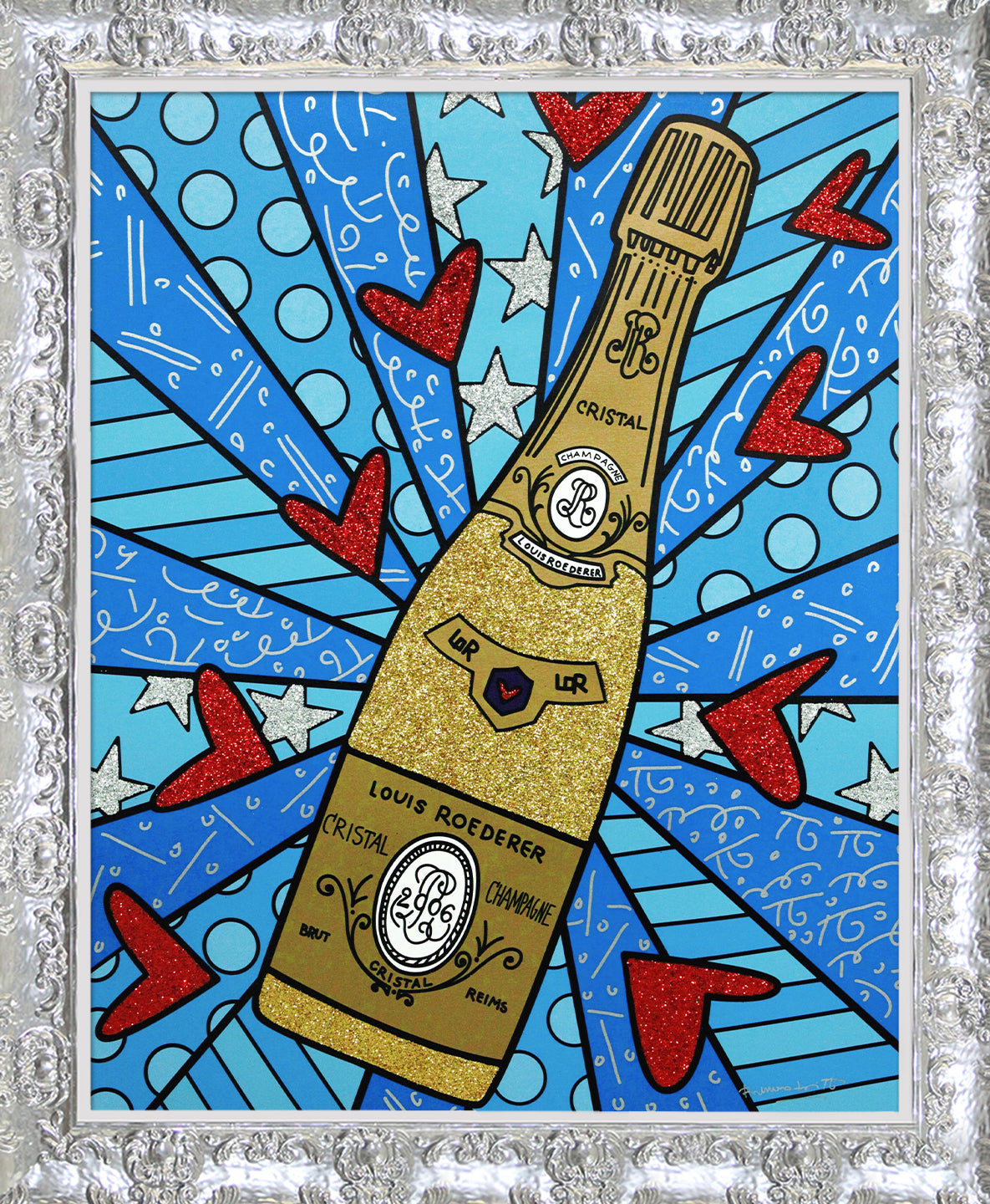 Champagne Wishes & Caviar Dreams (Blue) - Limited Edition Print