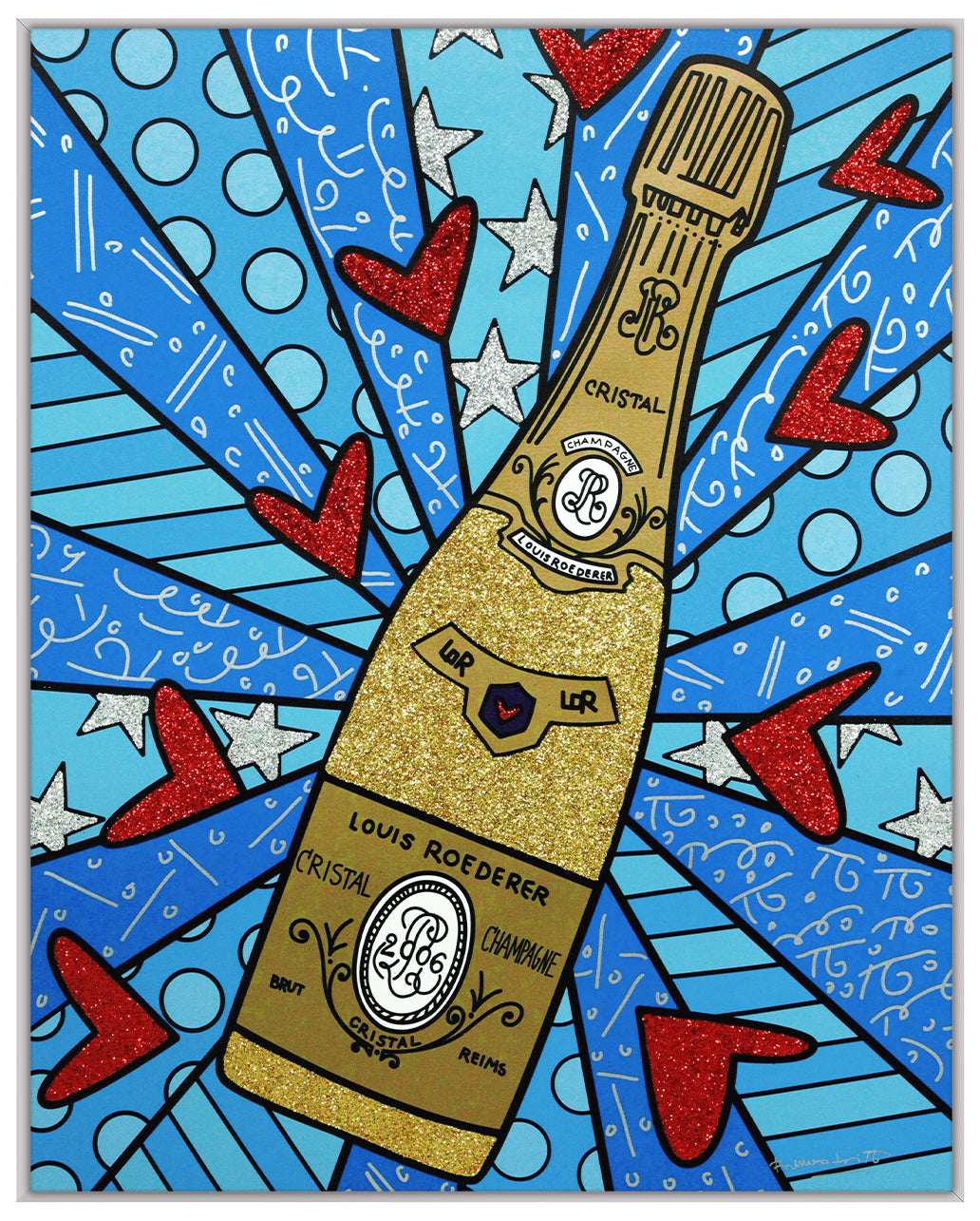 Champagne Wishes & Caviar Dreams (Blue) - Limited Edition Print