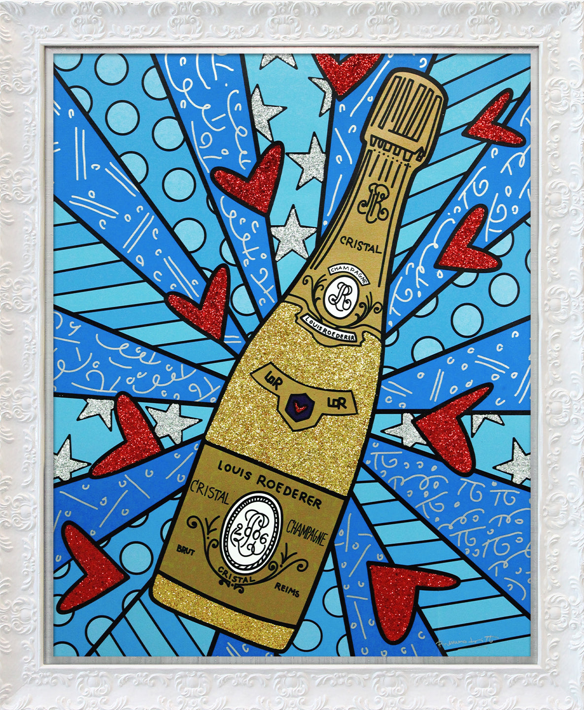 Champagne Wishes & Caviar Dreams (Blue) - Limited Edition Print