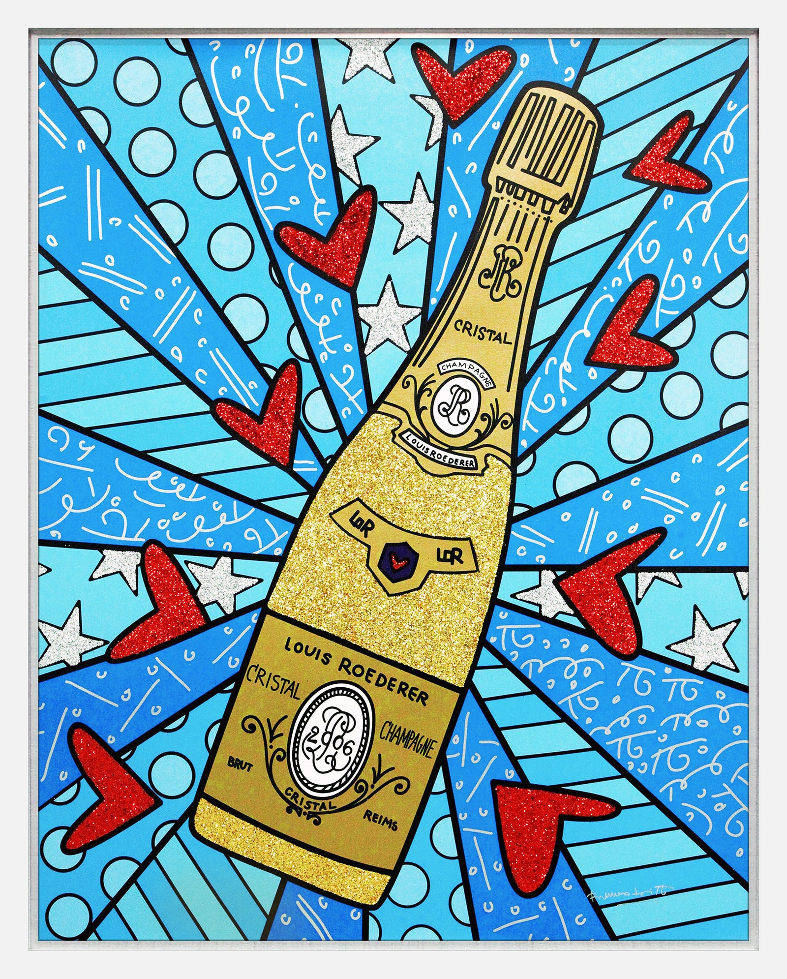 Champagne Wishes & Caviar Dreams (Blue) - Limited Edition Print
