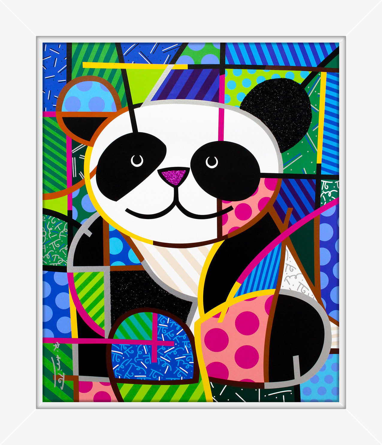 Romero Britto huggable limited edition print contemporary pop art piece