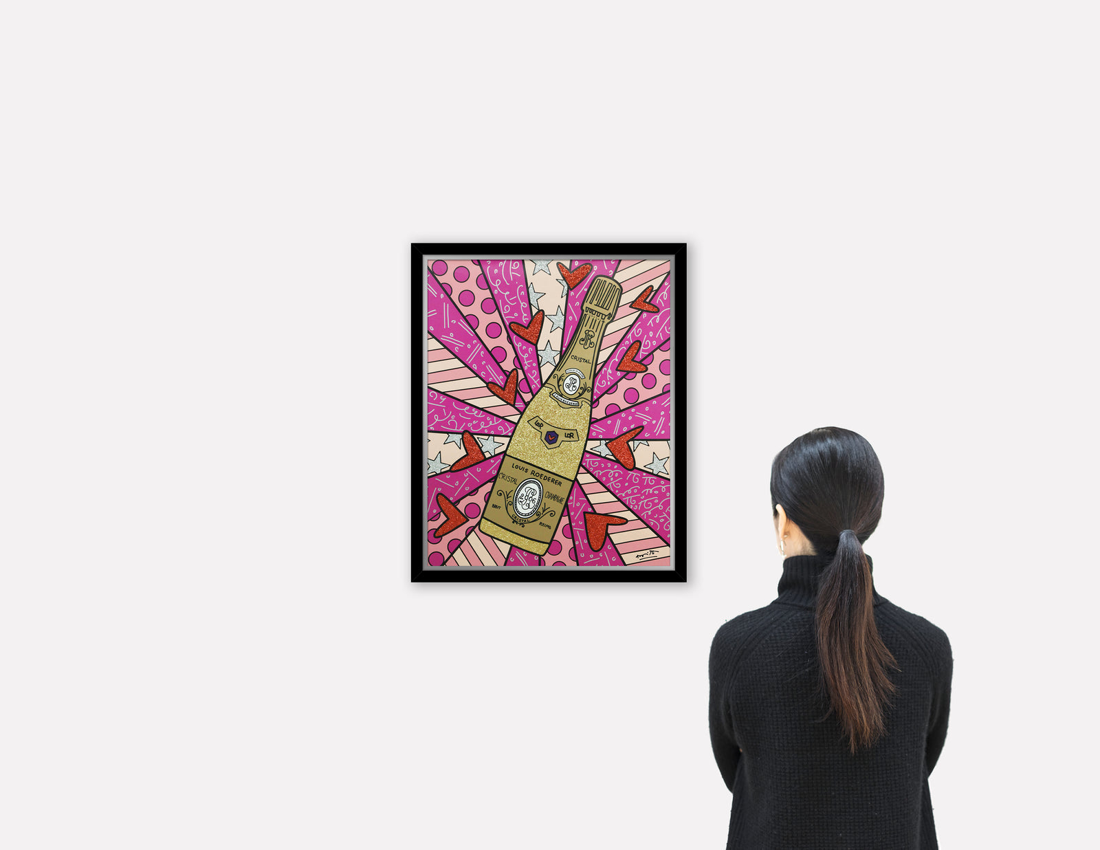 champagne wishes caviar dreams pink artistic colorful design collectible