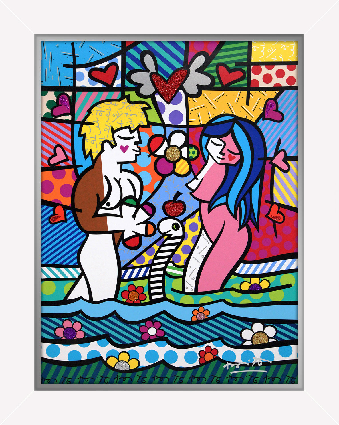 adam eve limited edition print colorful decorative collectible gift idea