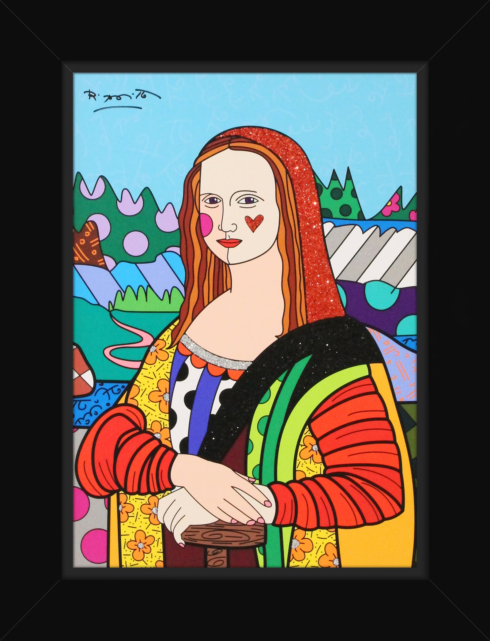 mona lisa limited edition print artistic colorful design collectible