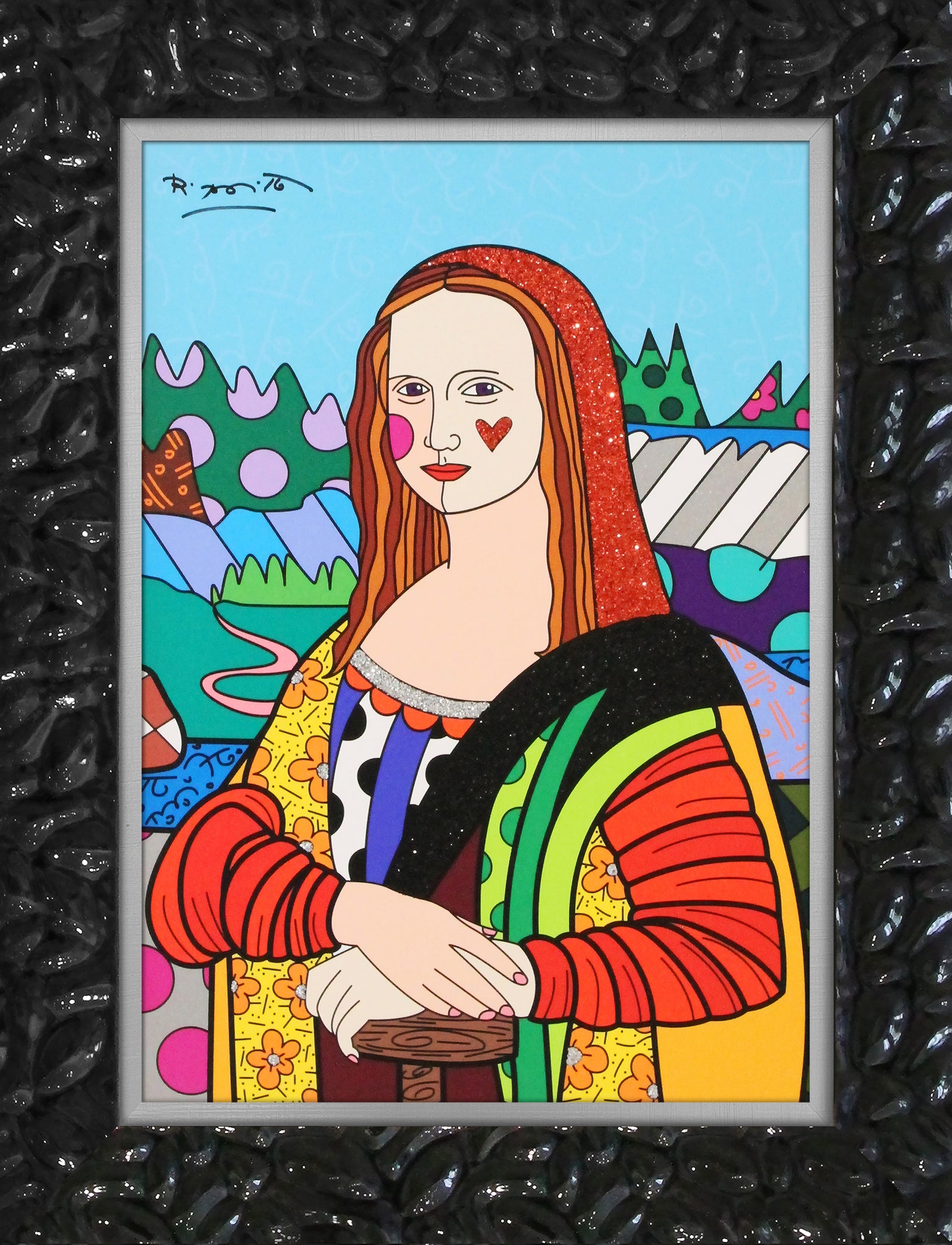 mona lisa limited edition print artistic colorful design collectible