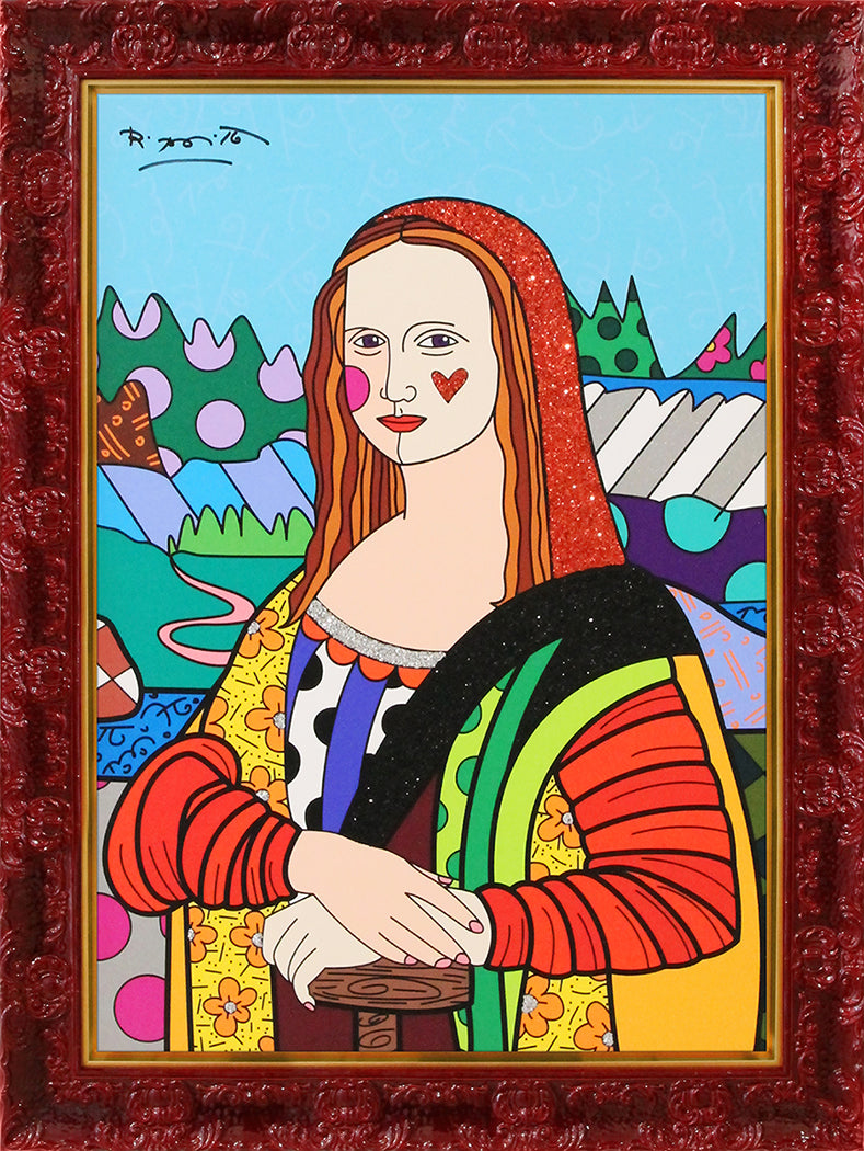 mona lisa limited edition print artistic colorful design collectible