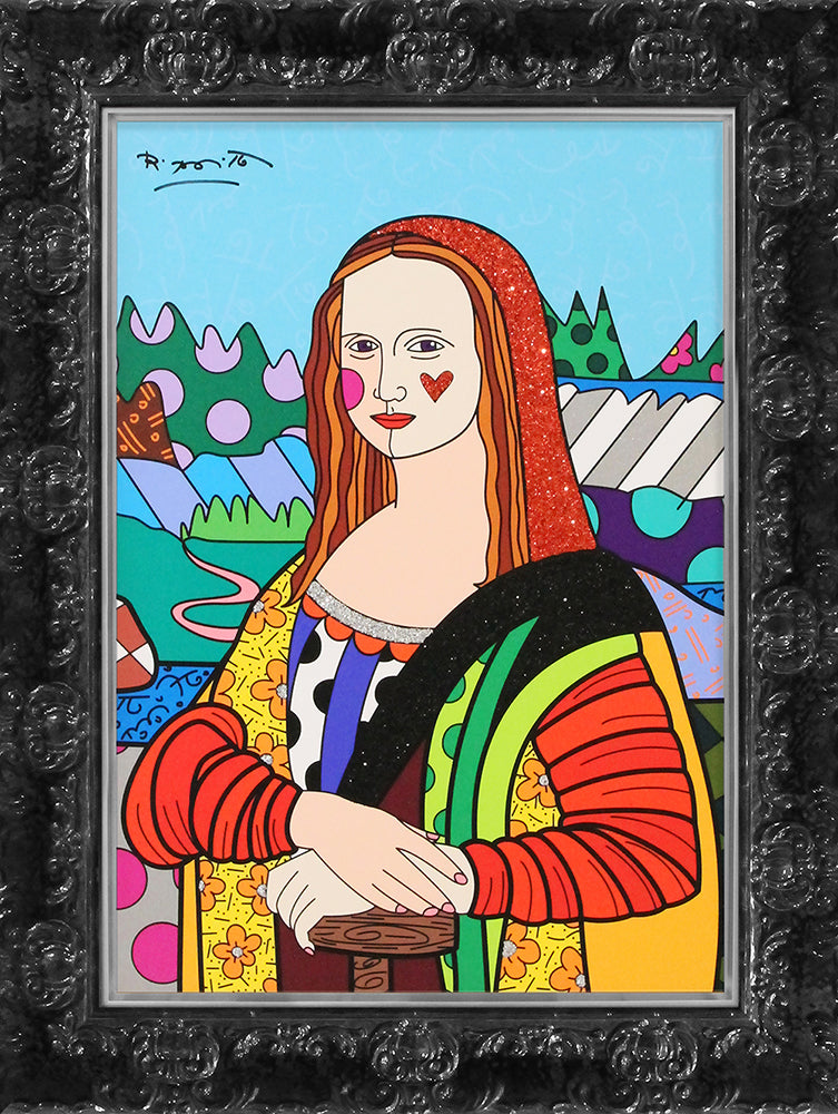 Romero Britto mona lisa limited edition print contemporary pop art piece
