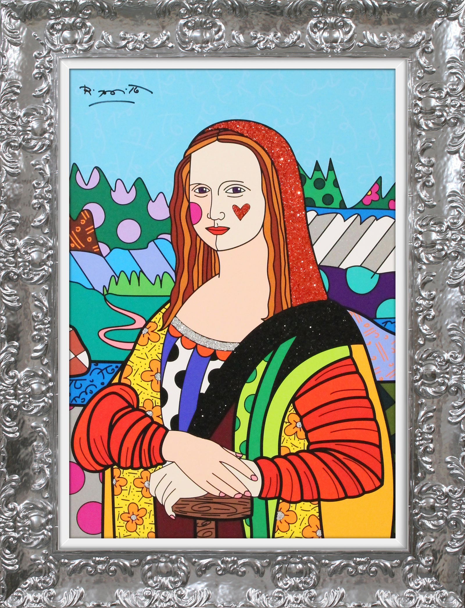 mona lisa limited edition print colorful decorative collectible gift idea