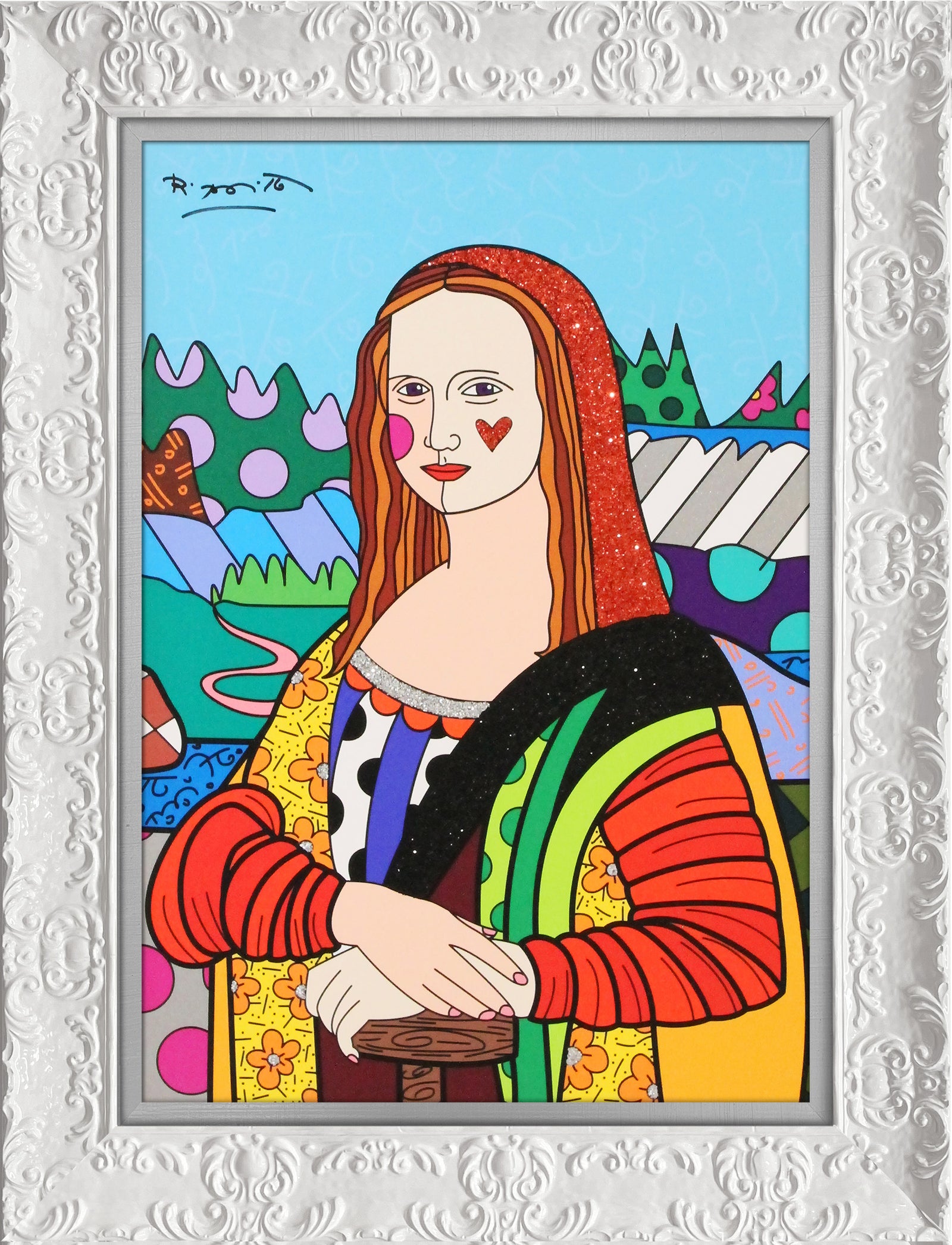 modern pop art mona lisa limited edition print vibrant home decor