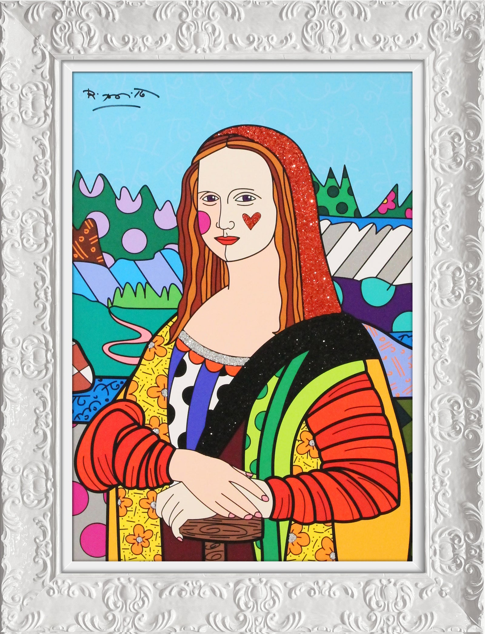 mona lisa limited edition print artistic colorful design collectible