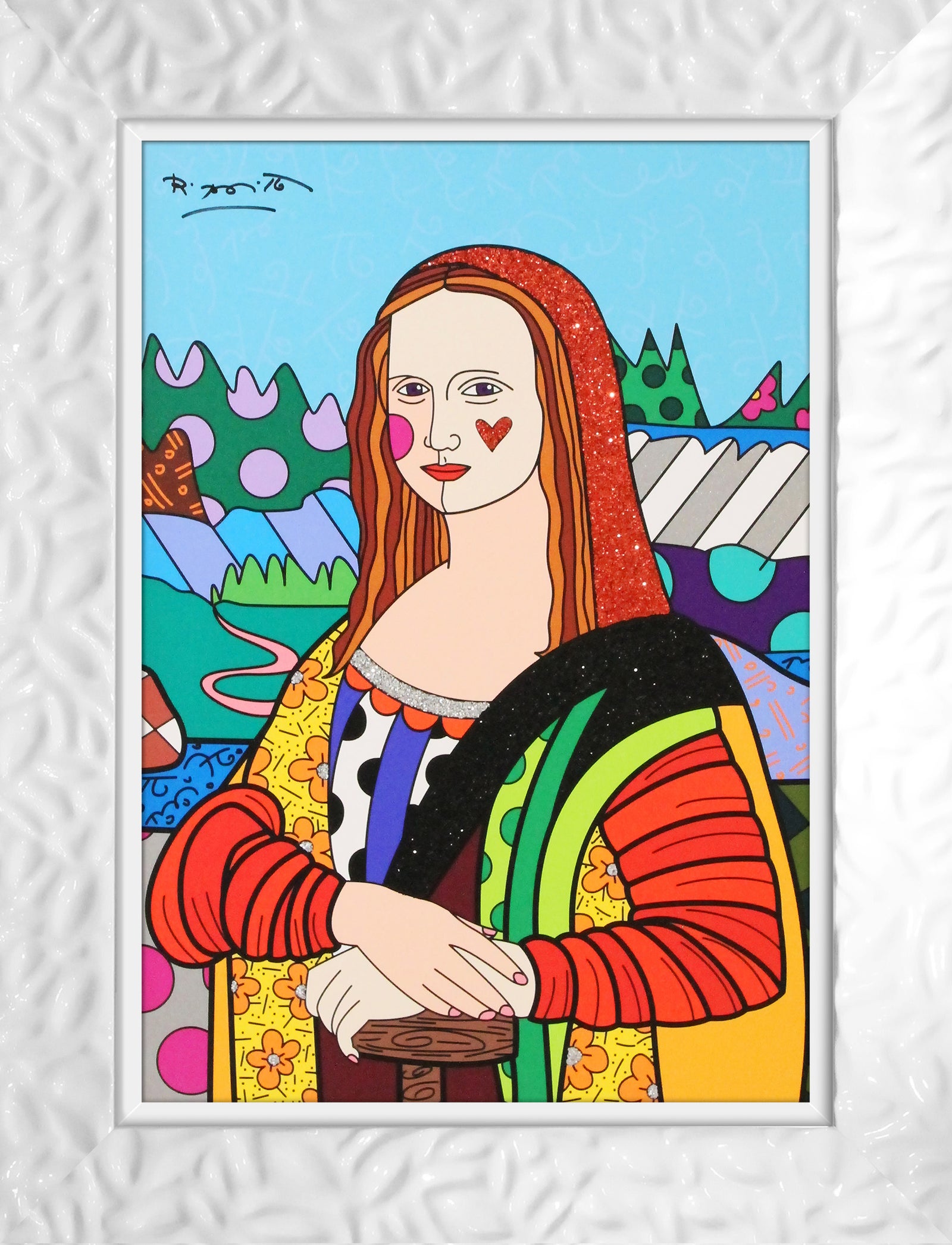 mona lisa limited edition print colorful decorative collectible gift idea