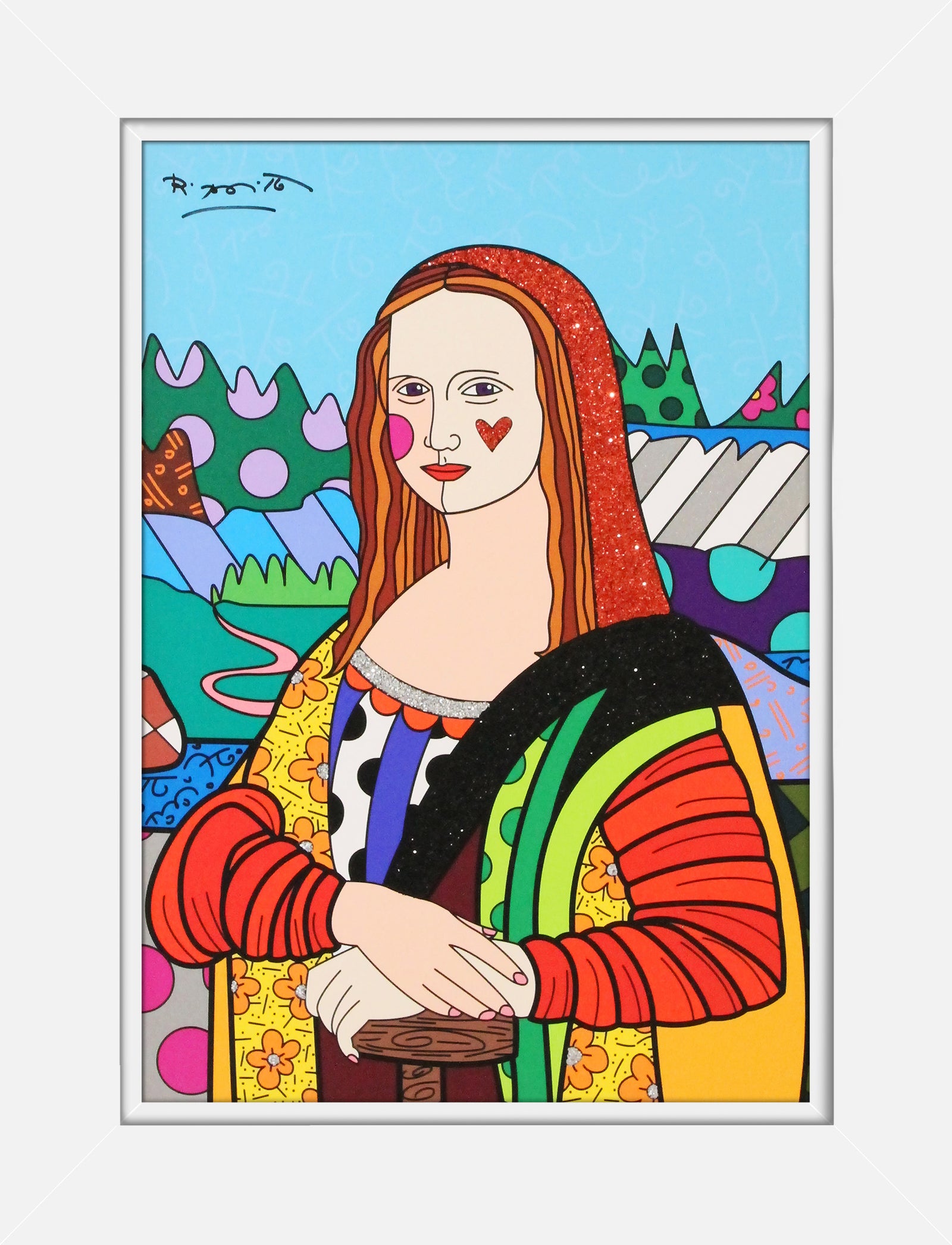 modern pop art mona lisa limited edition print vibrant home decor