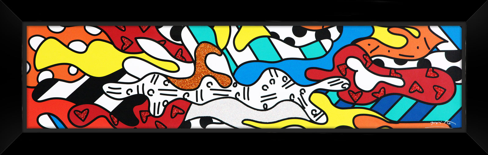 Romero Britto crystal bridges limited edition print colorful pop art design