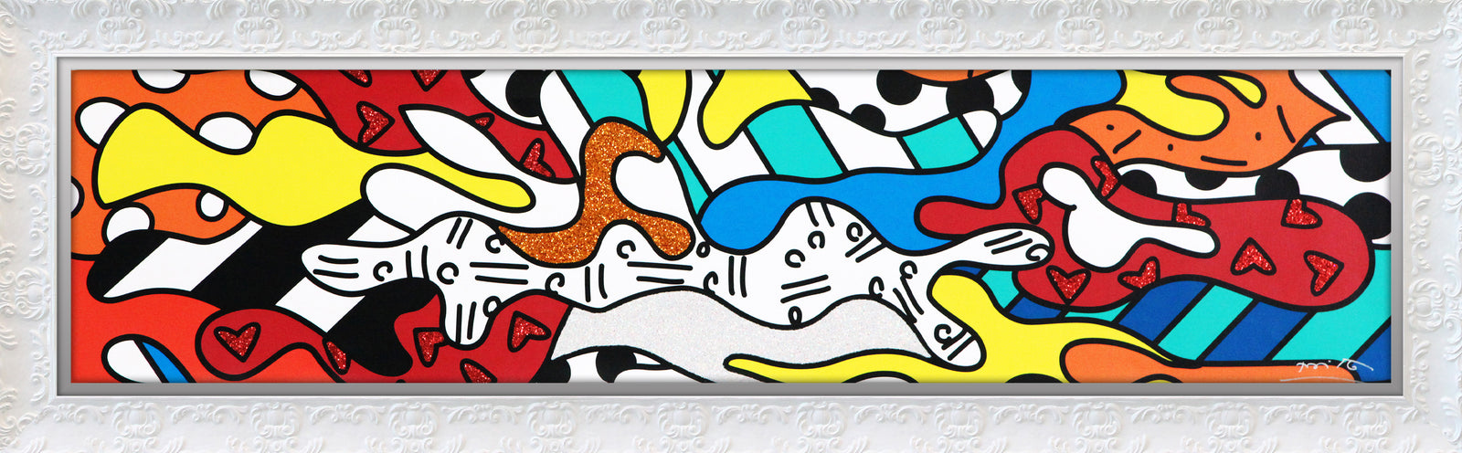 Romero Britto crystal bridges limited edition print colorful pop art design