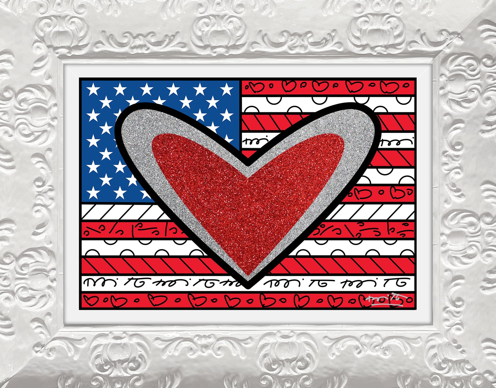 love usa limited edition print artistic colorful design collectible