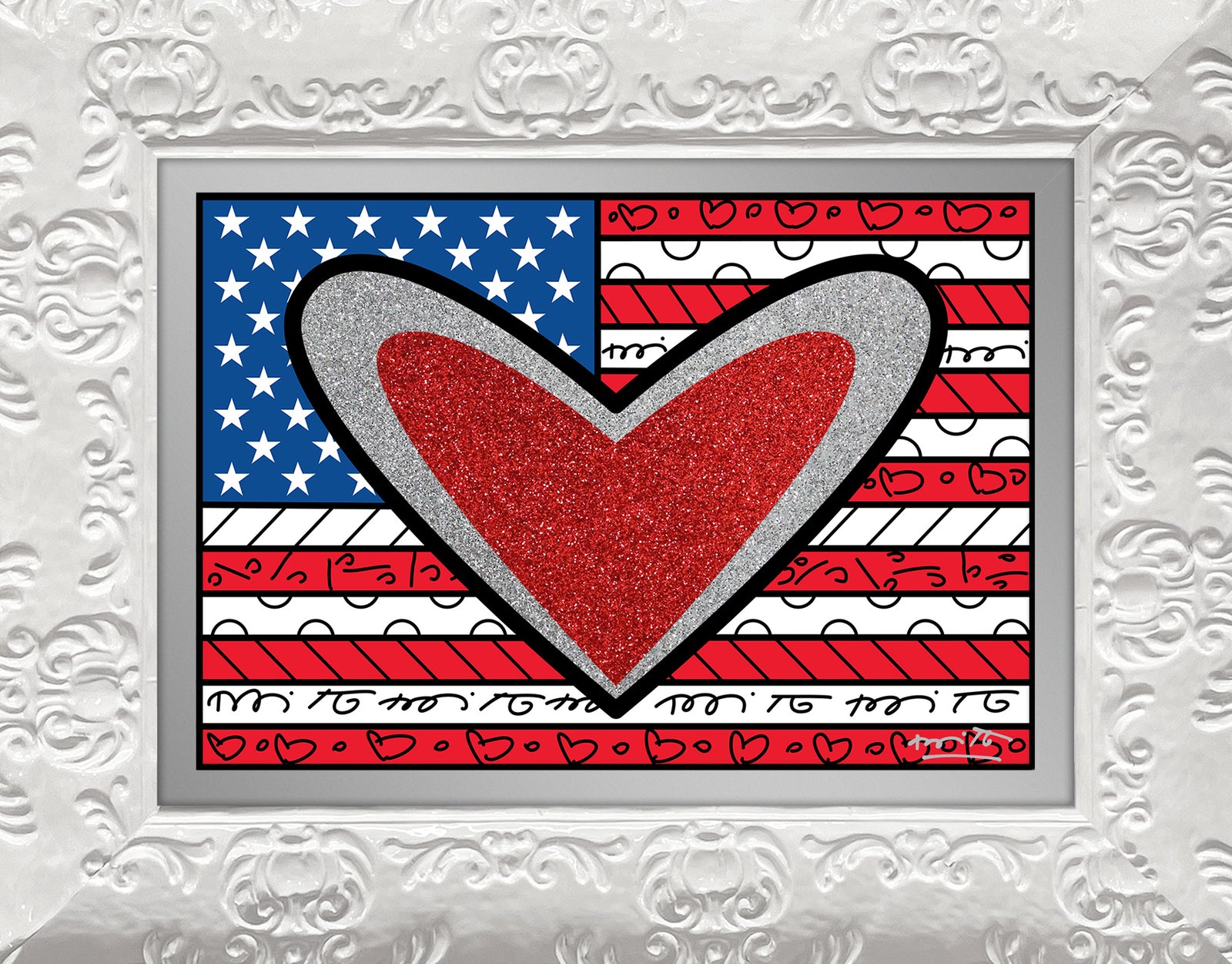 modern pop art love usa limited edition print vibrant home decor