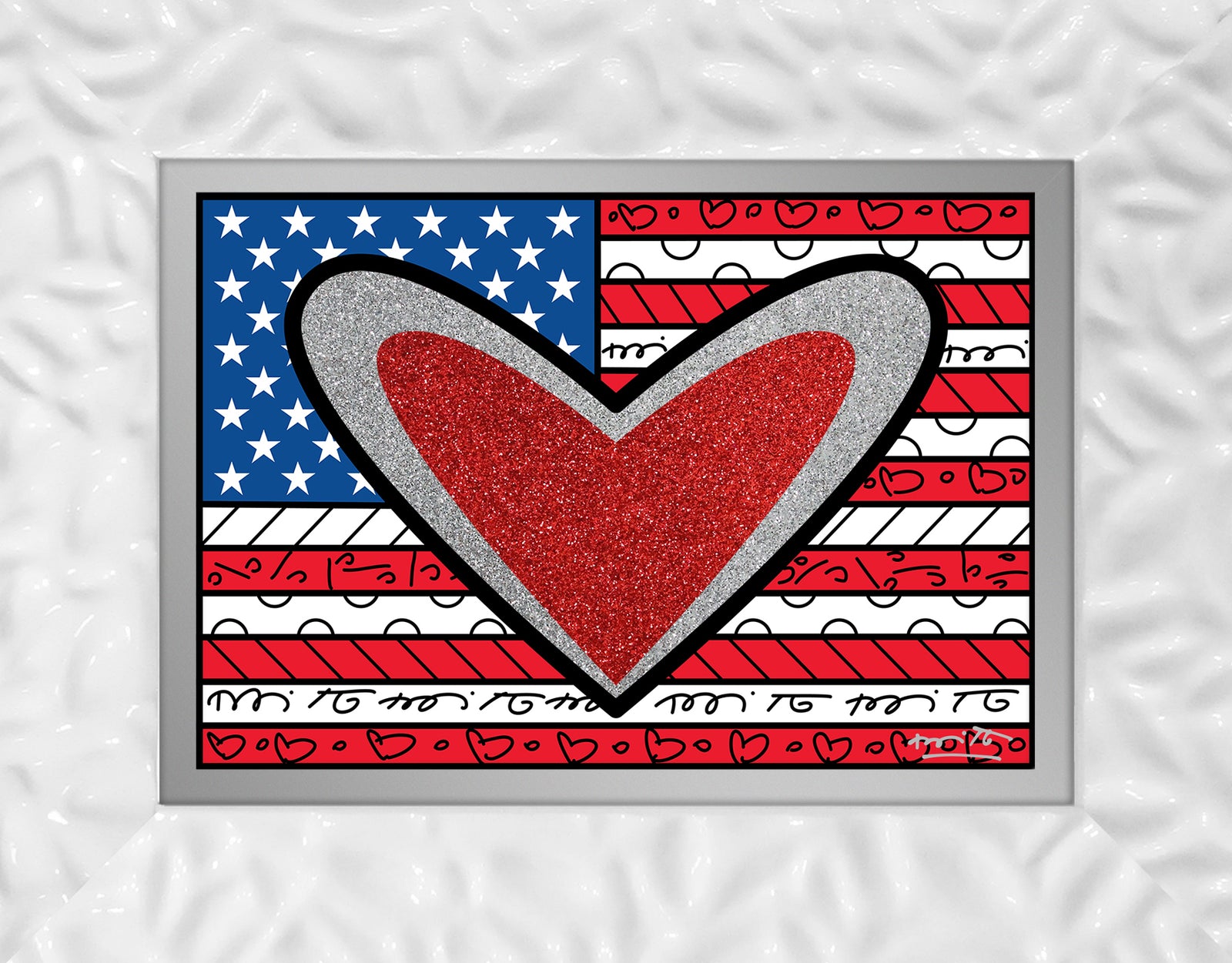 love usa limited edition print artistic colorful design collectible