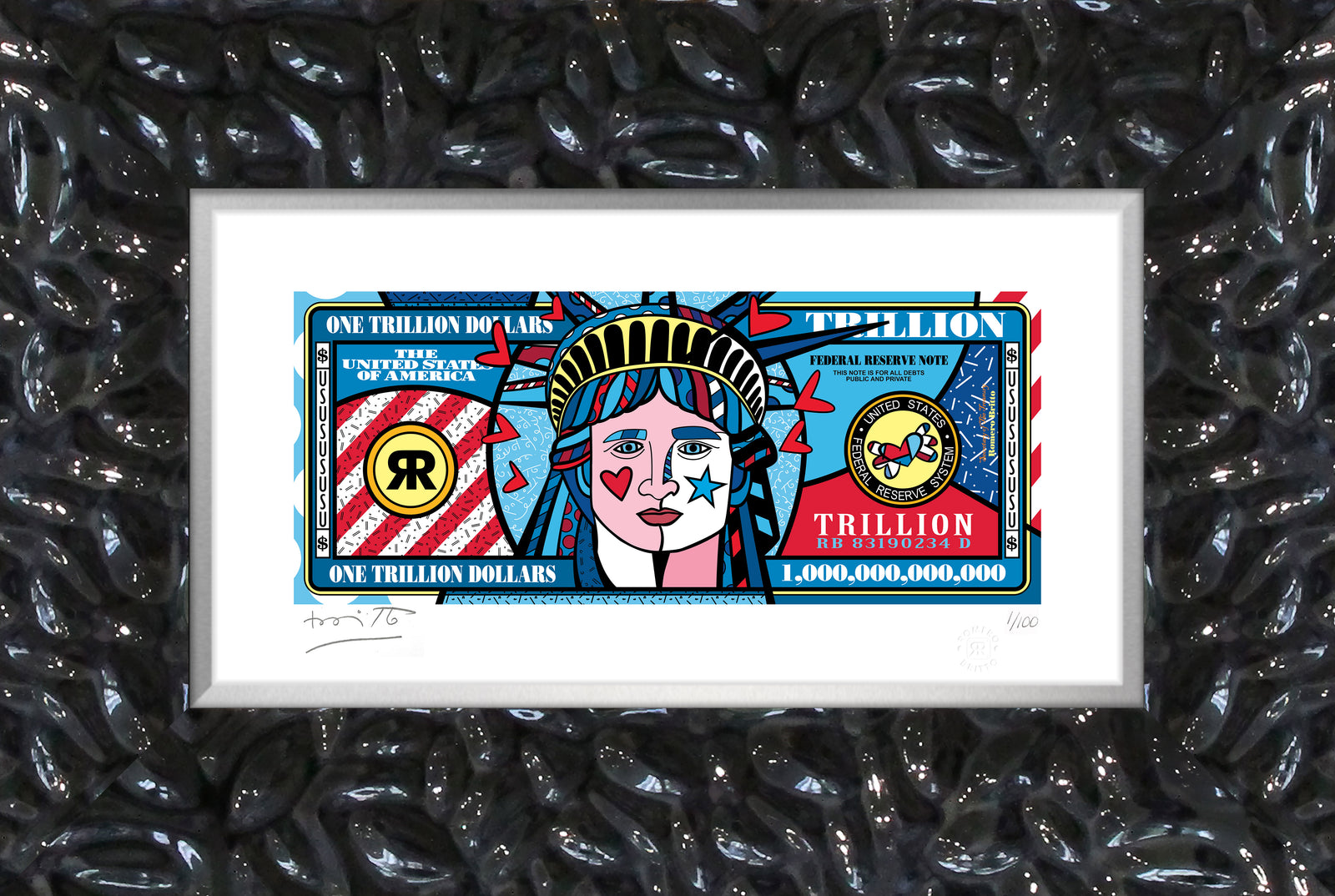 modern pop art a trillion dollars limited edition vibrant home decor