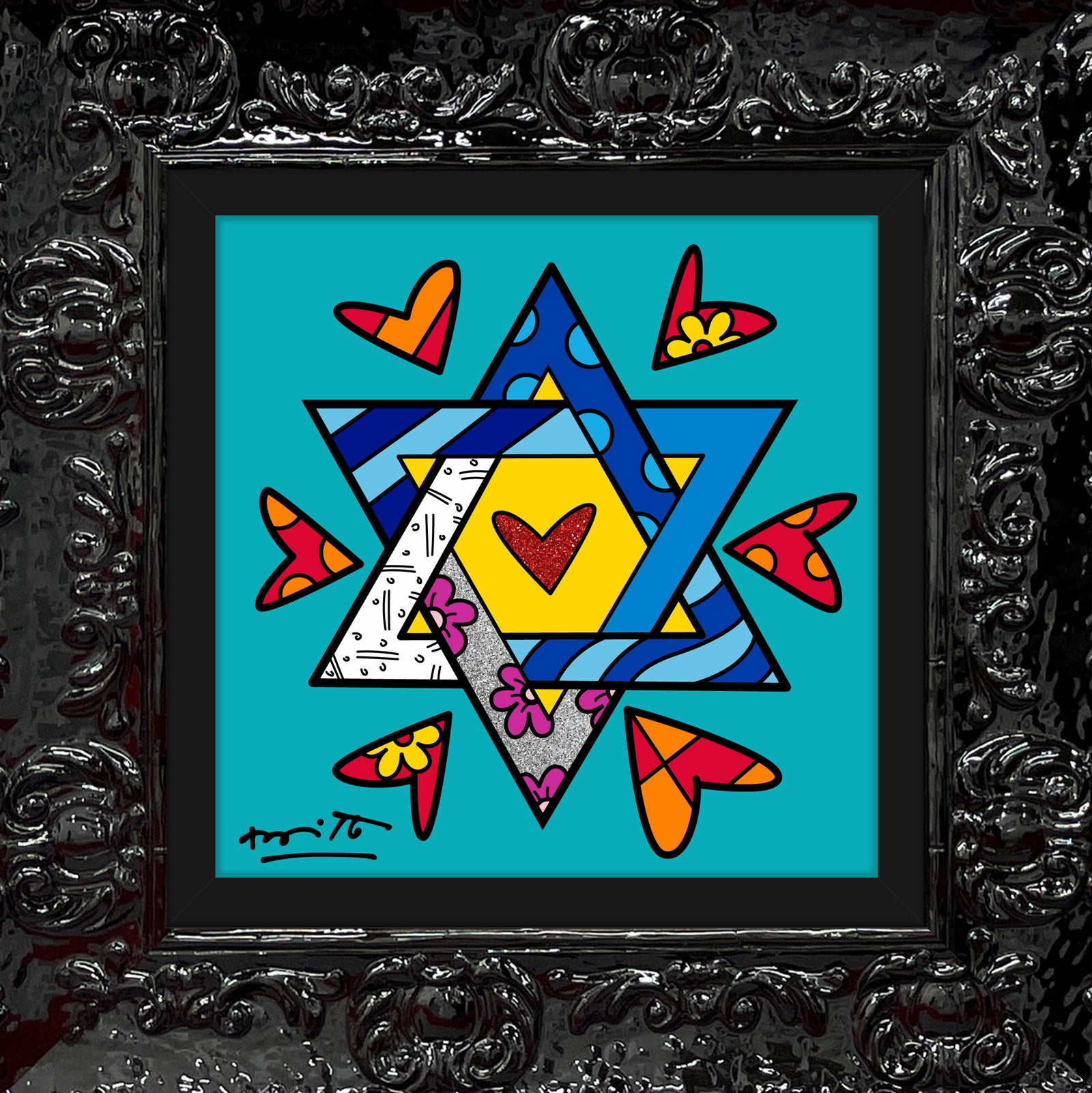 mazel tov star of david colorful decorative collectible gift idea