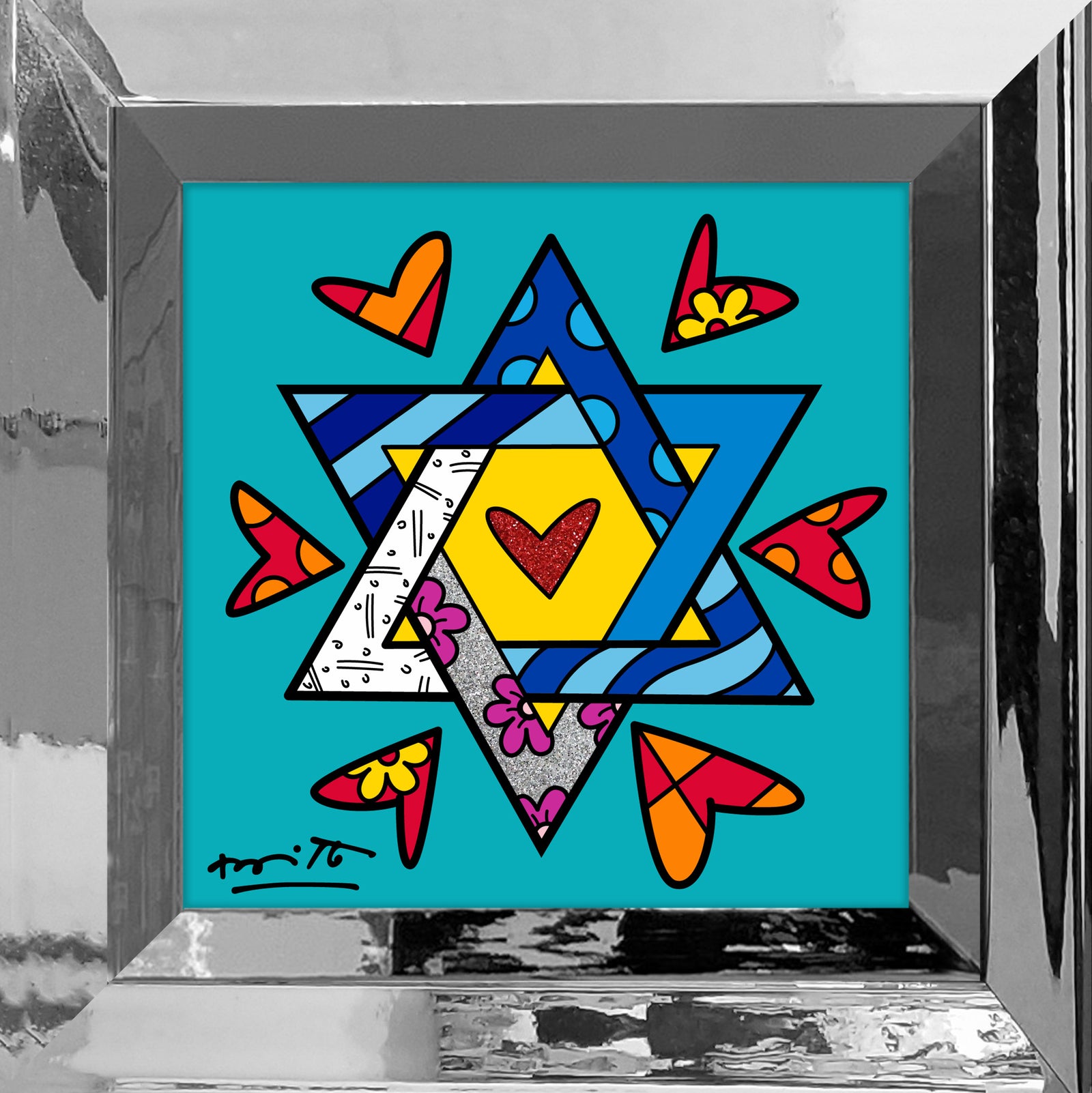 mazel tov star of david colorful decorative collectible gift idea