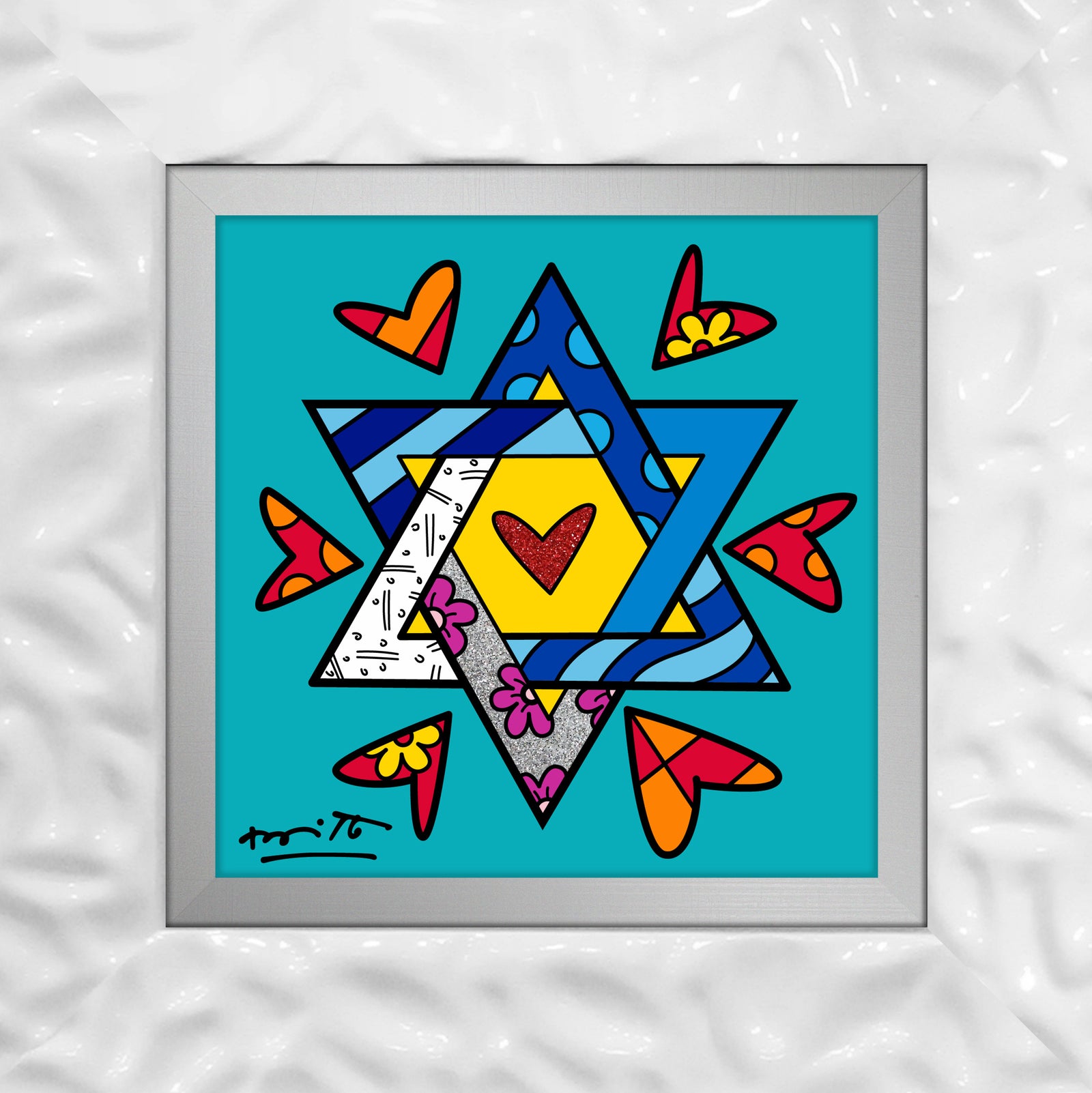 modern pop art mazel tov star of david vibrant home decor