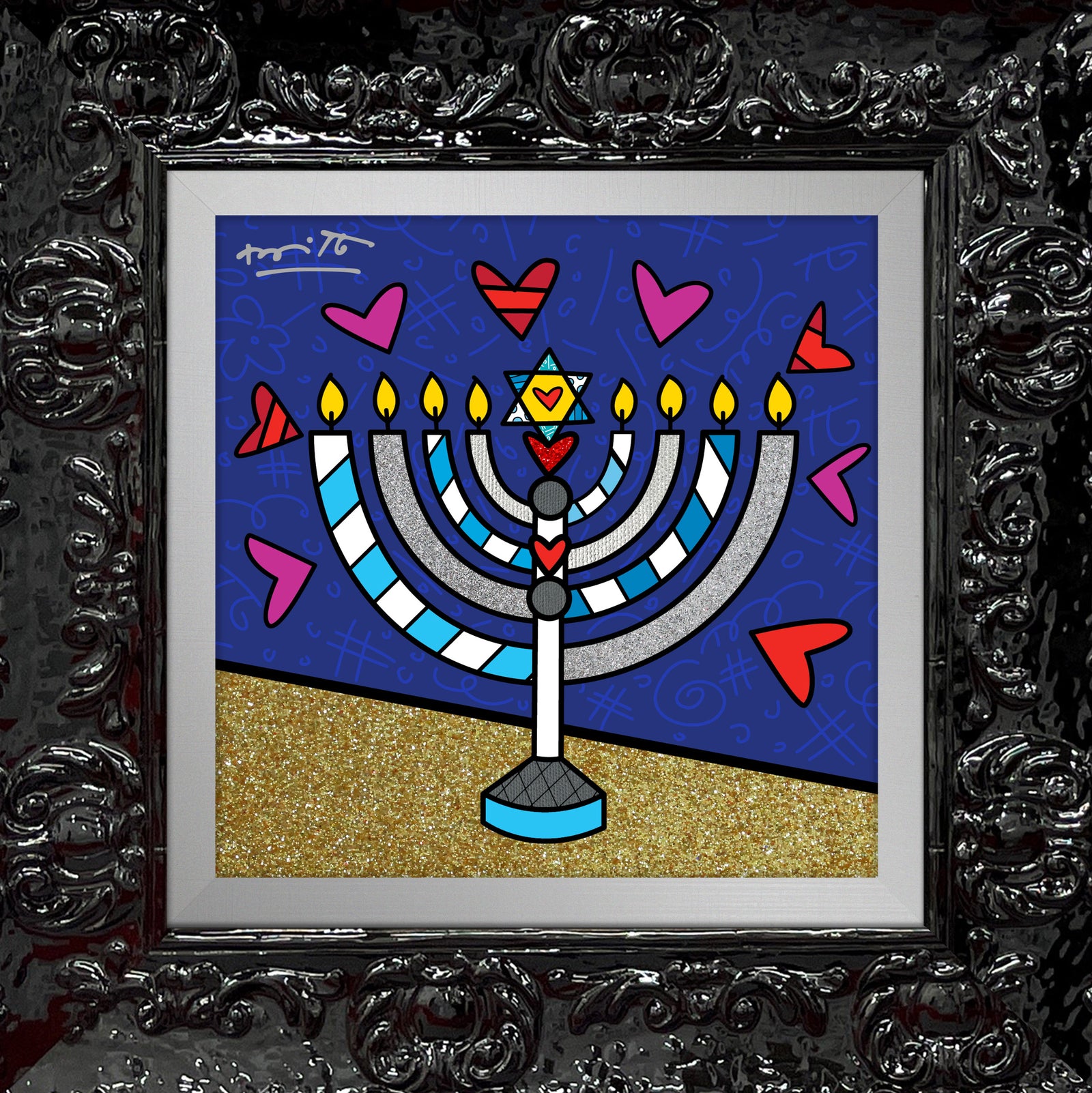 mazel tov menorah limited edition colorful decorative collectible gift idea