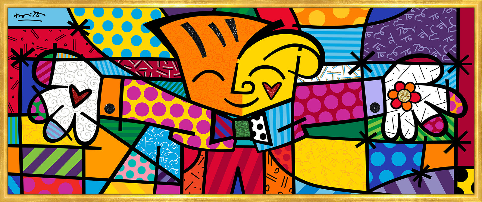 modern pop art big hug limited edition print vibrant home decor