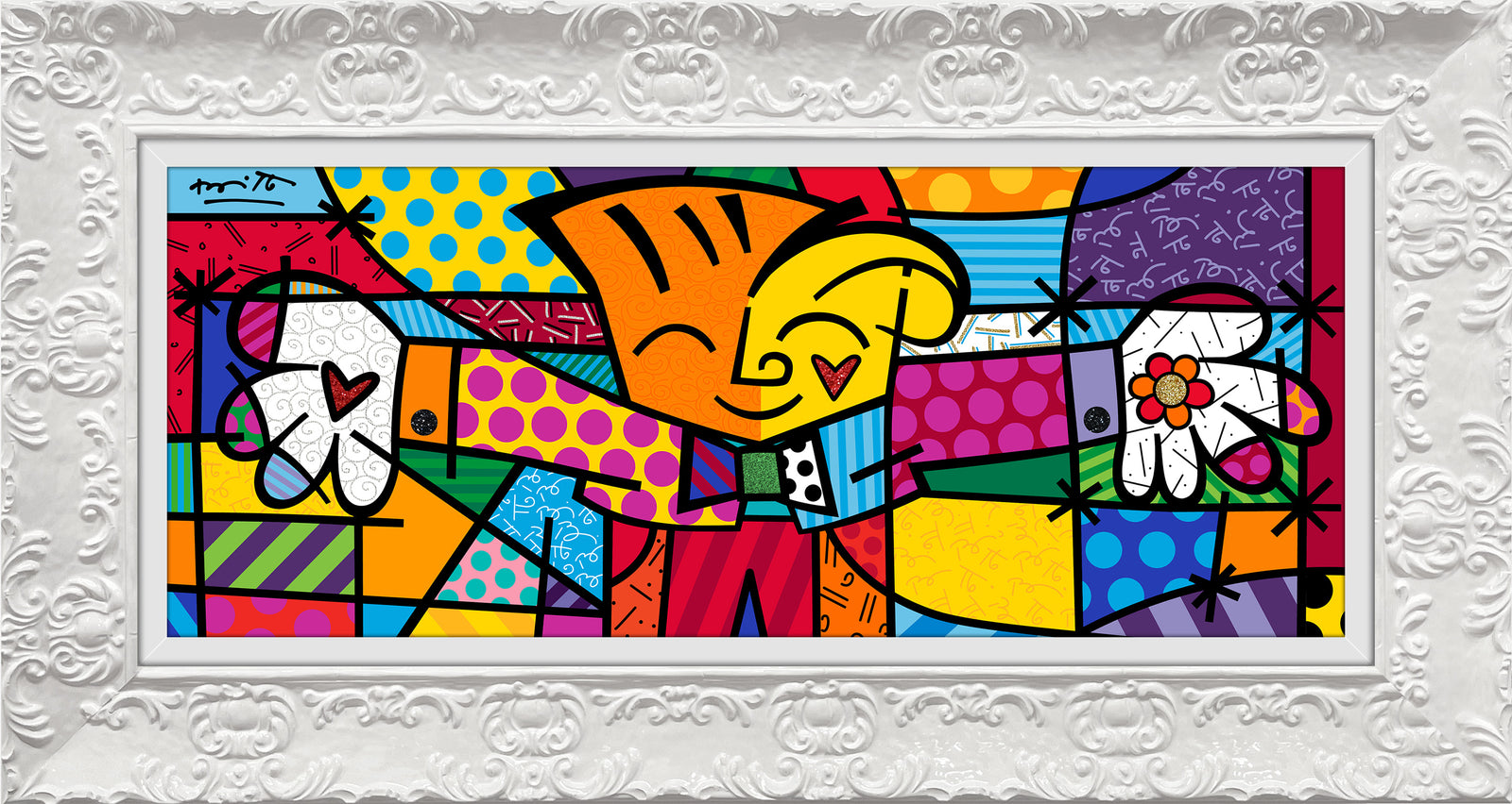 modern pop art little hug limited edition print vibrant home decor
