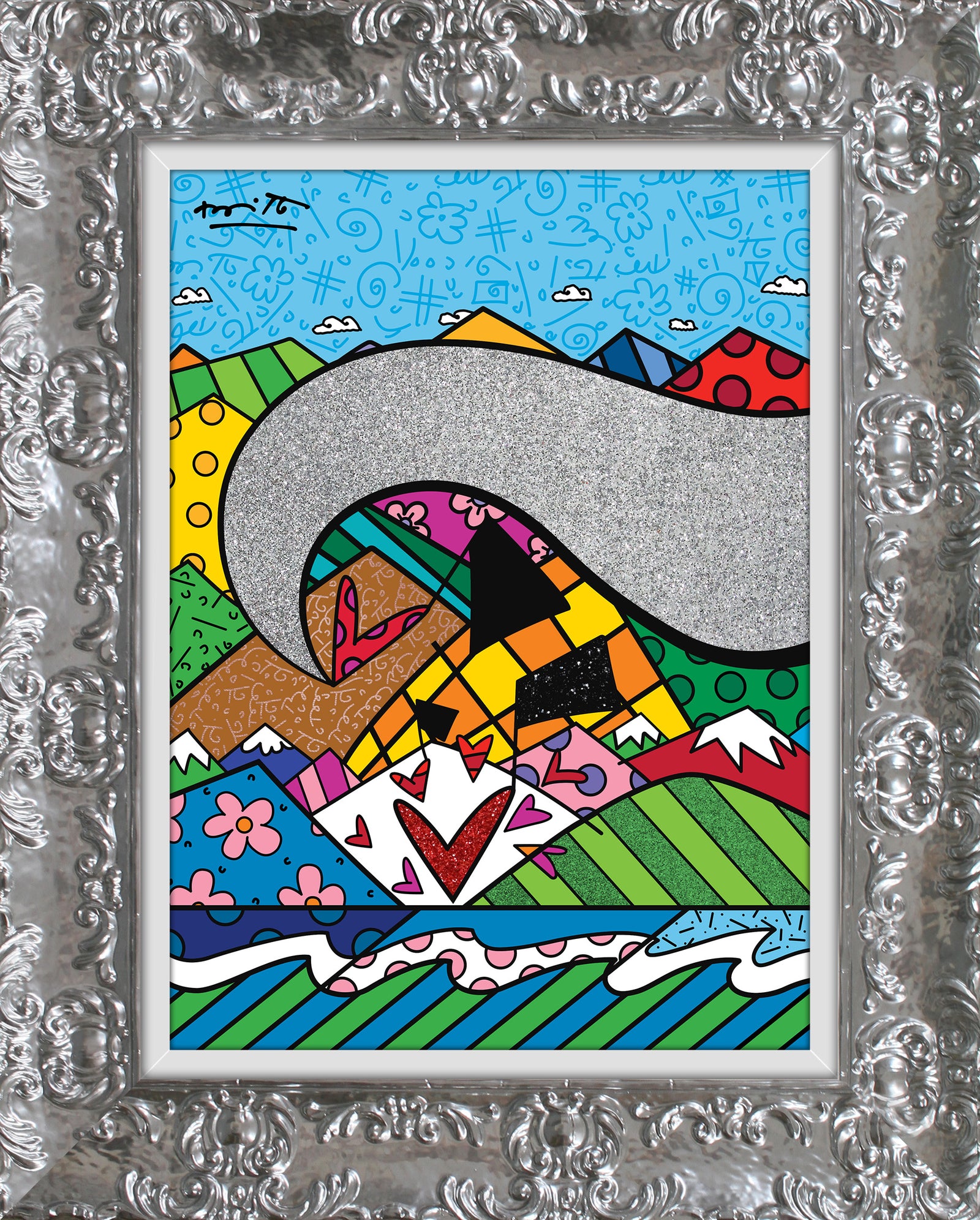 Romero Britto sound of love limited edition colorful pop art design