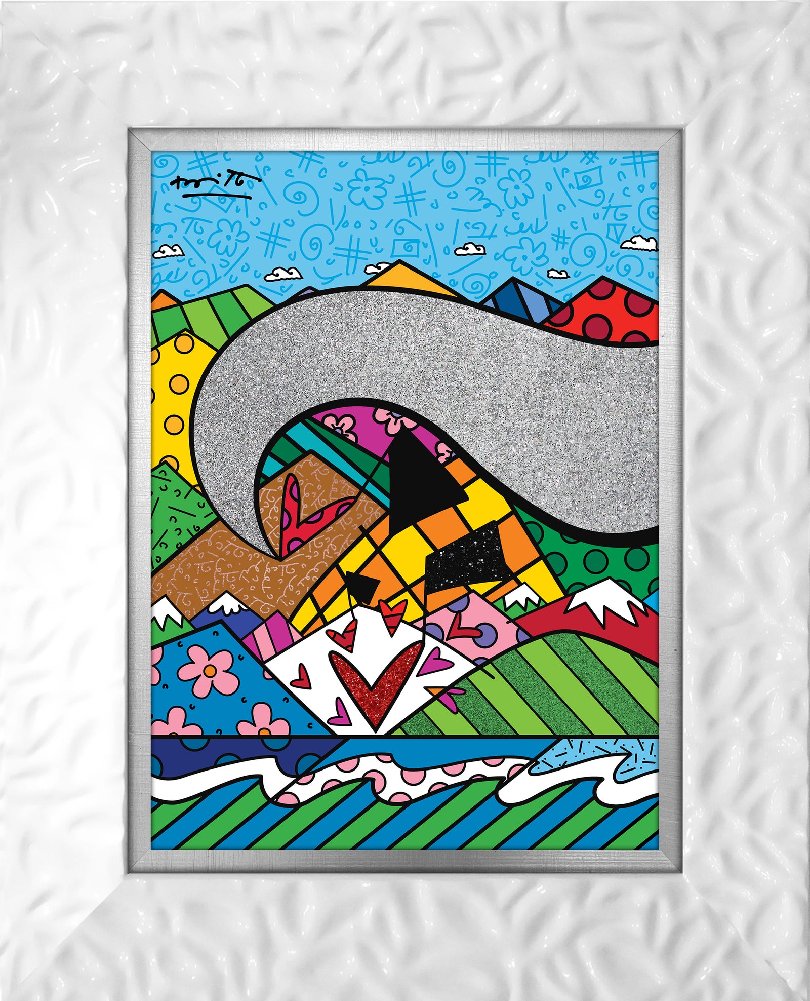 Romero Britto sound of love limited edition colorful pop art design