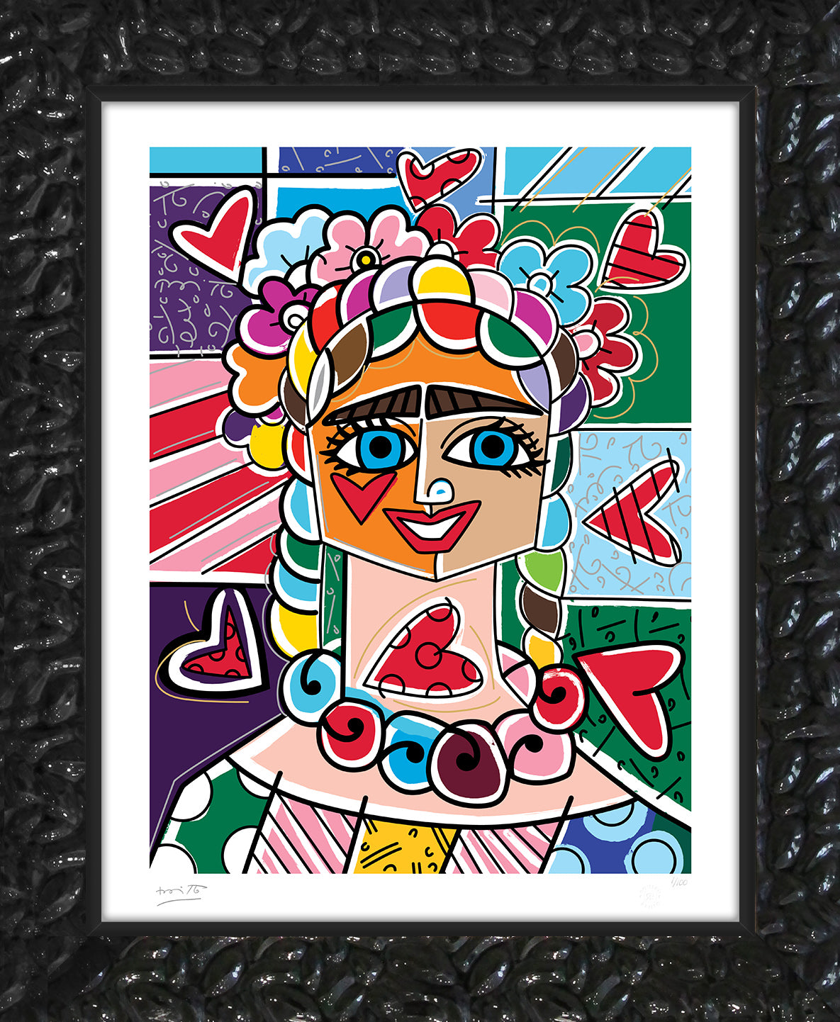 modern pop art frida glow limited edition print vibrant home decor
