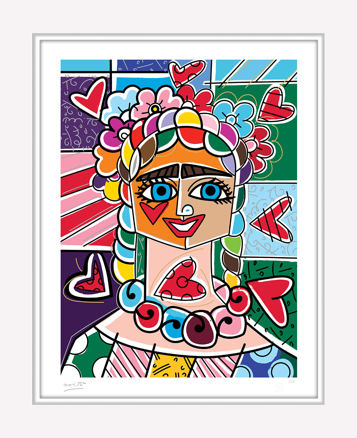 frida glow limited edition print artistic colorful design collectible