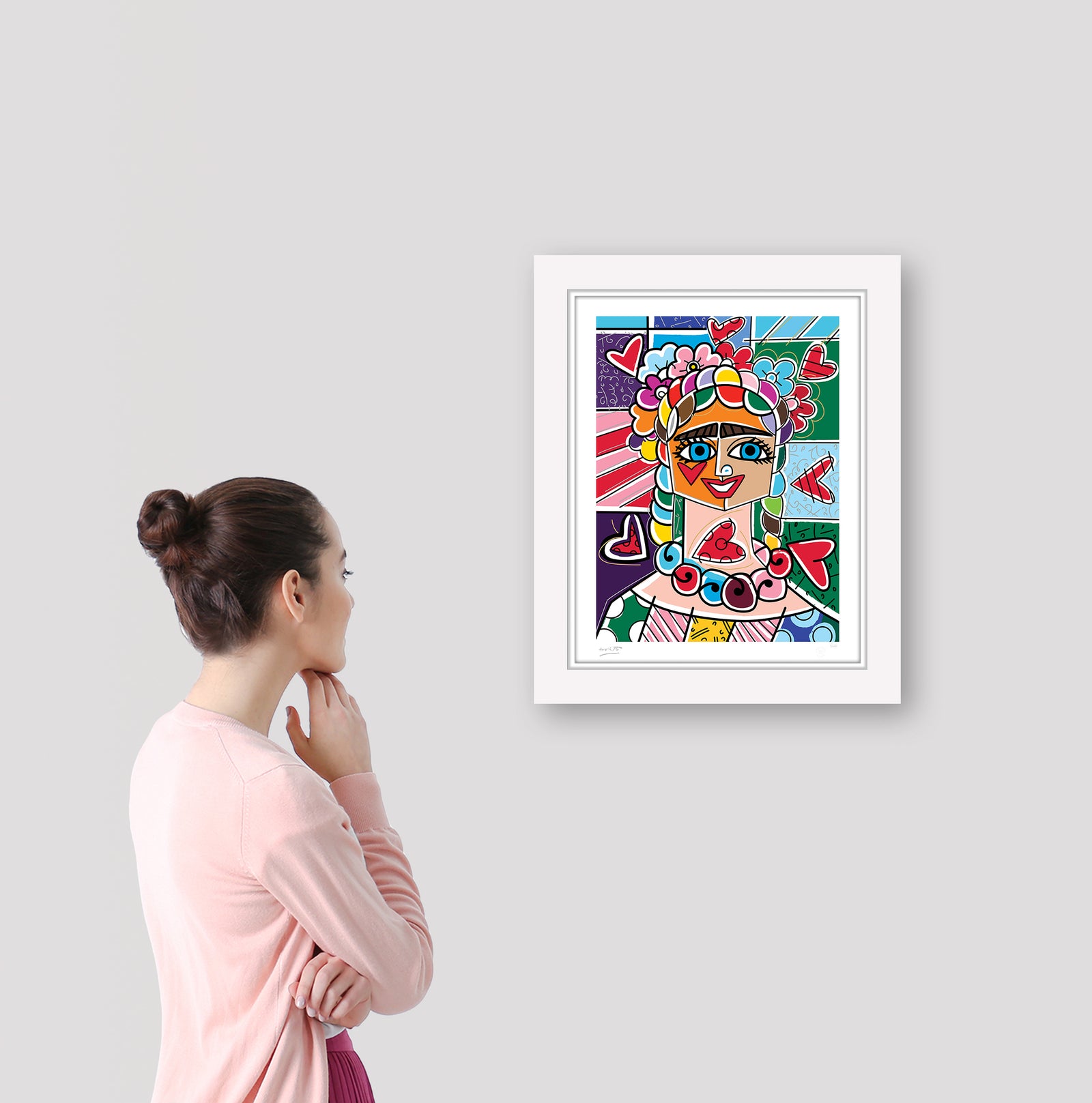 modern pop art frida glow limited edition print vibrant home decor