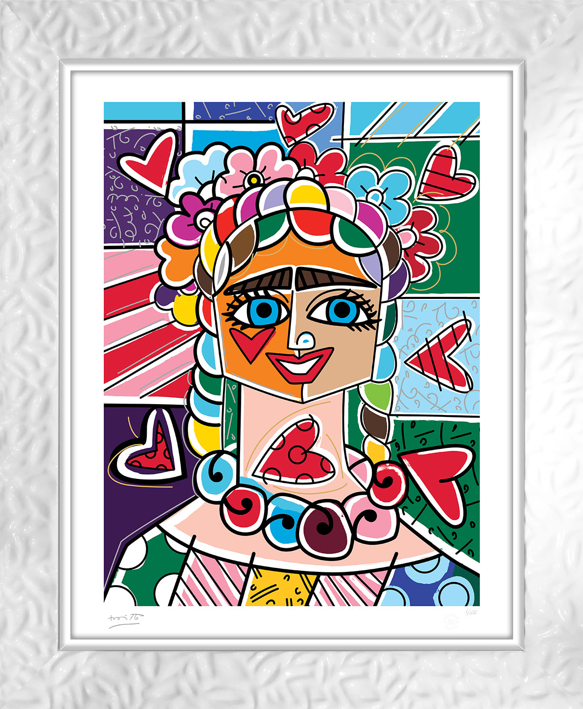 modern pop art frida glow limited edition print vibrant home decor