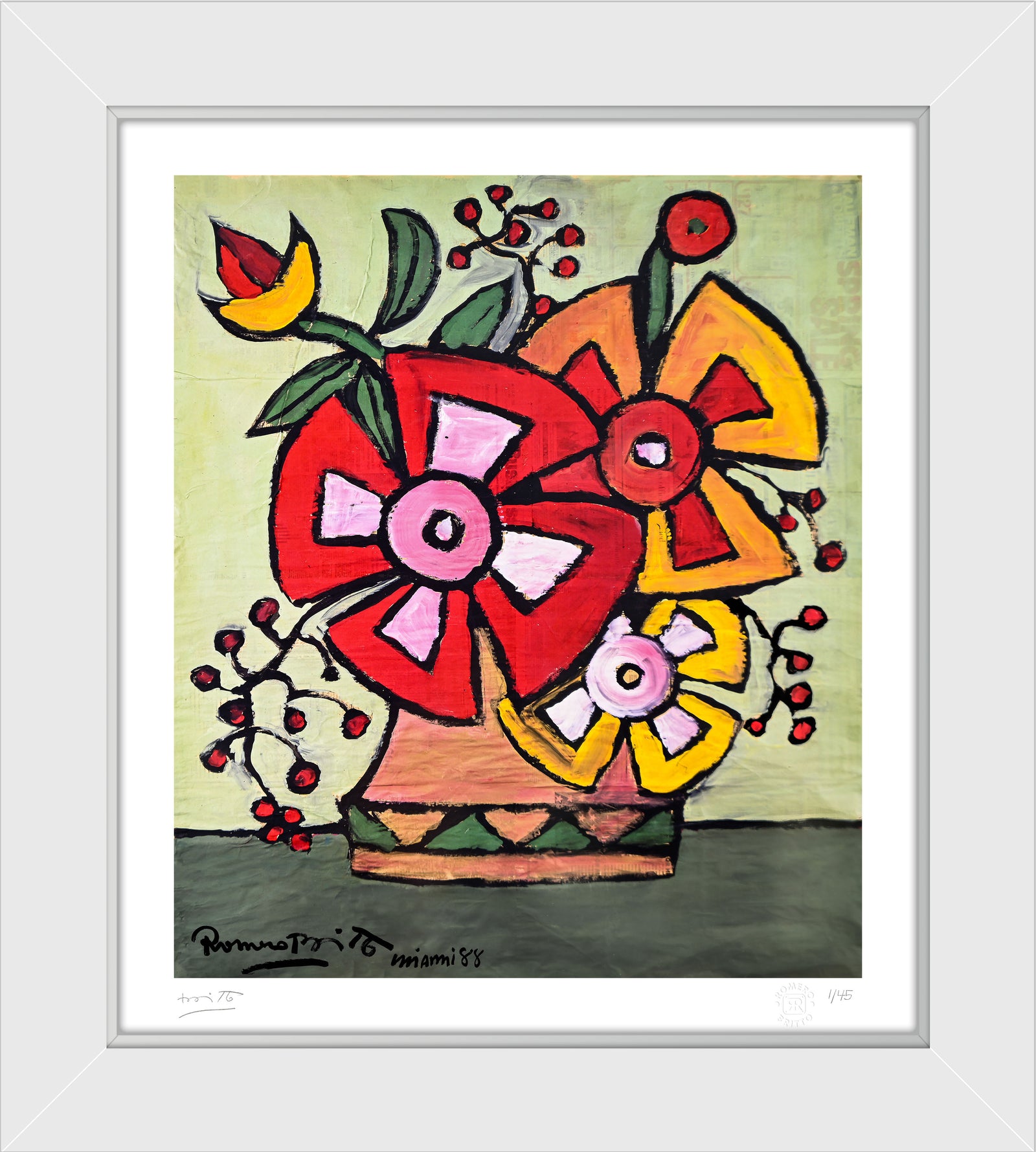 modern pop art everglades flowers limited edition print vibrant home decor