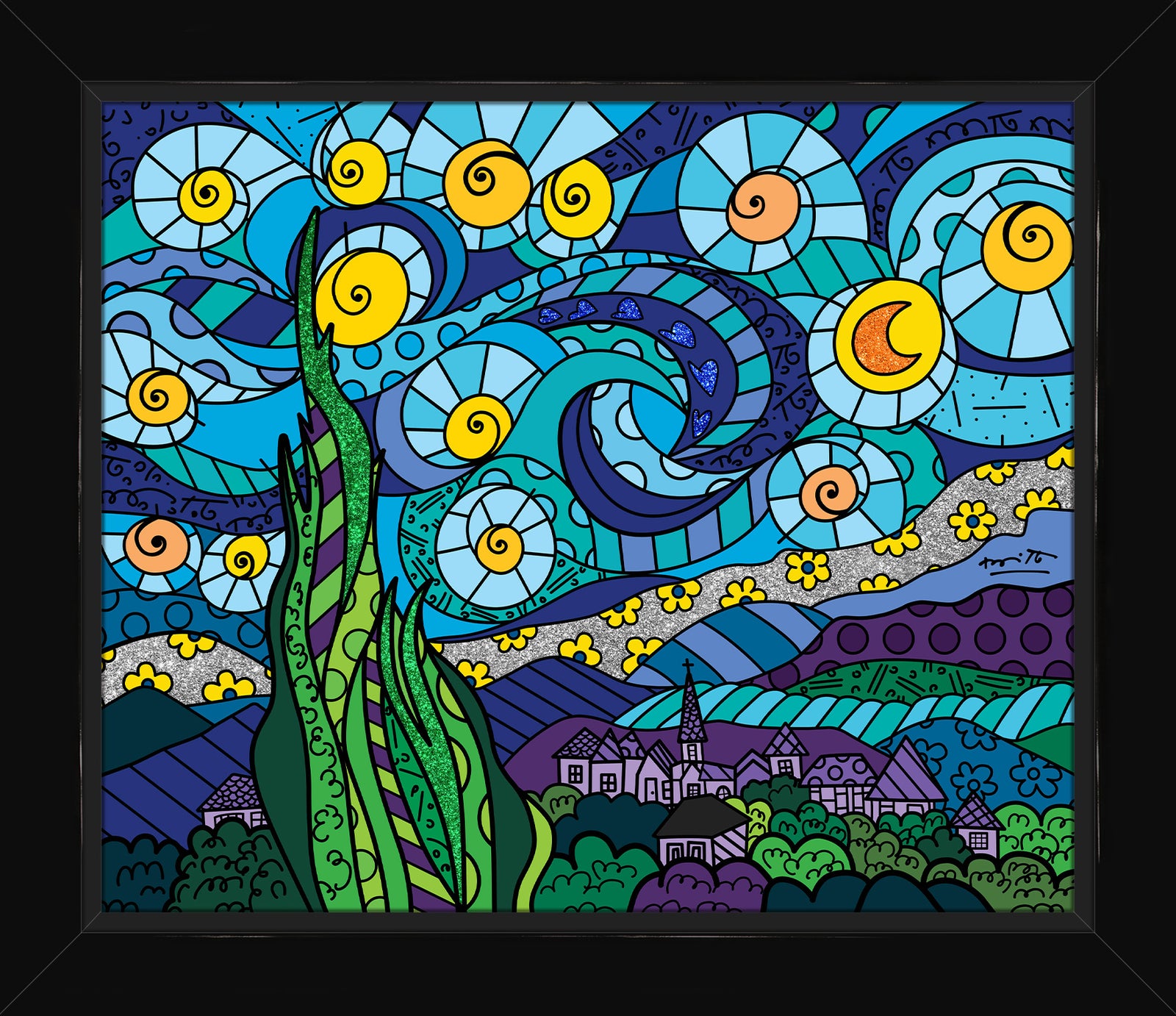my starry night limited edition artistic colorful design collectible