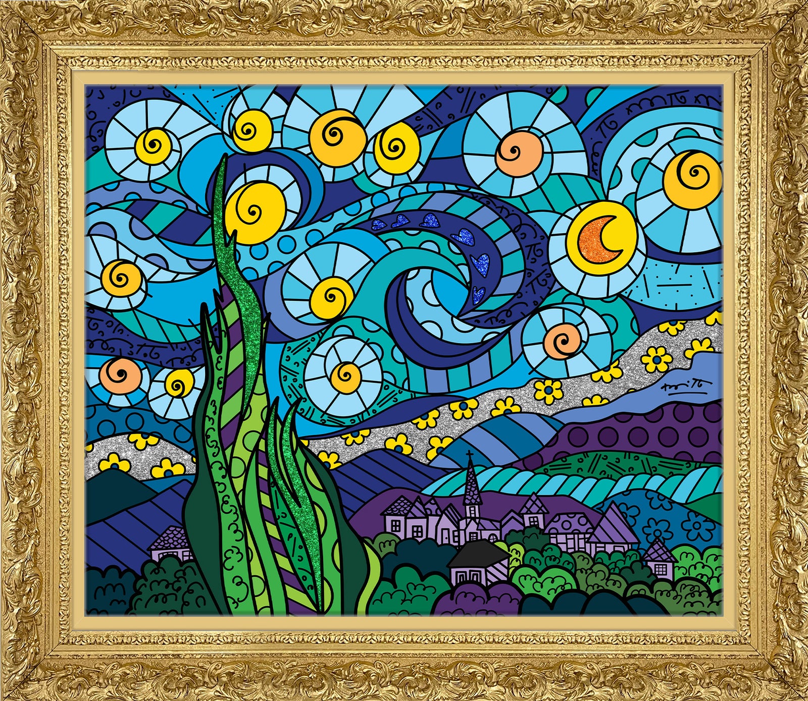 my starry night limited edition artistic colorful design collectible